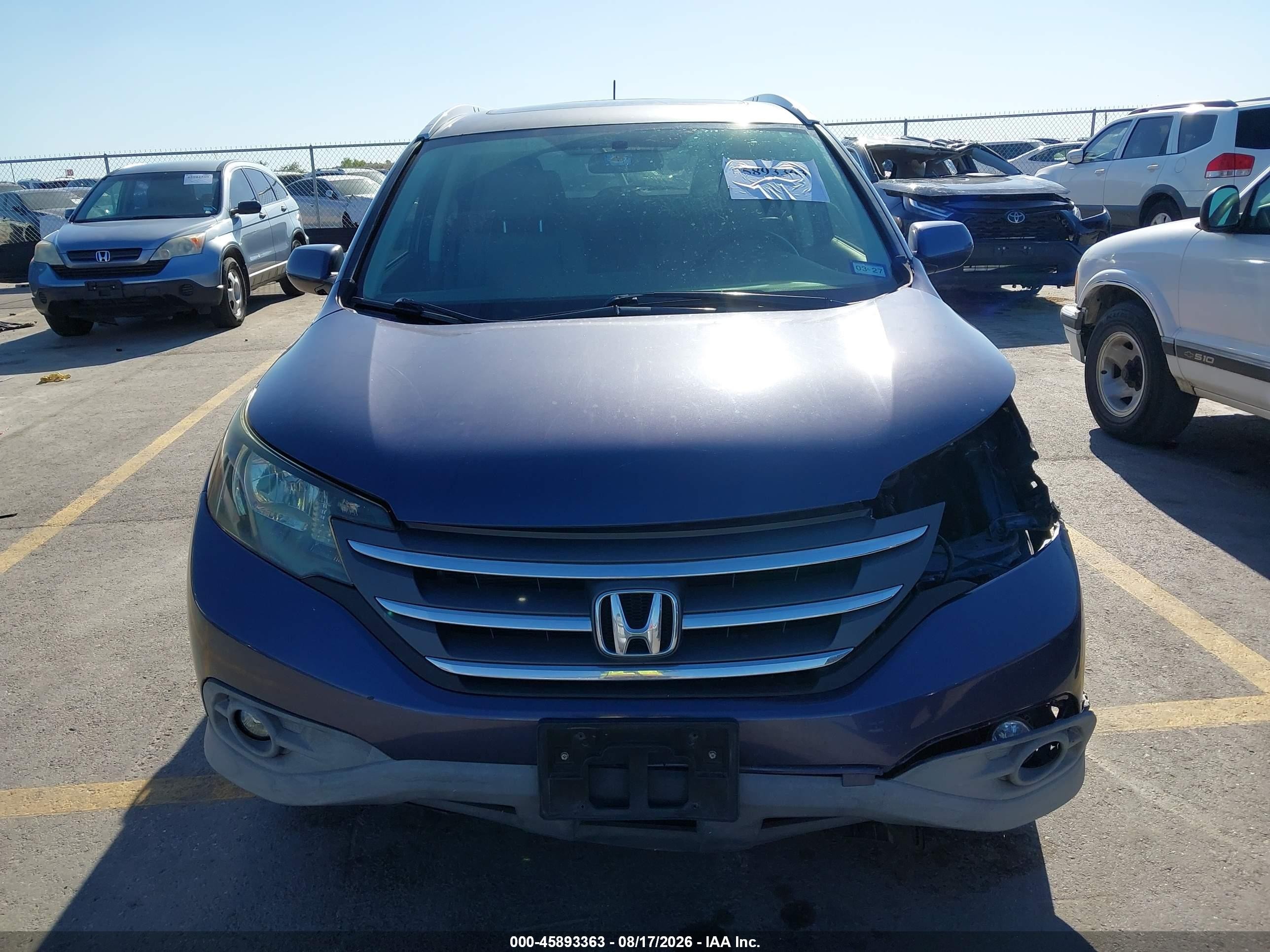 2012 Honda Cr-v Ex-l Синий vin: JHLRM3H74CC007036