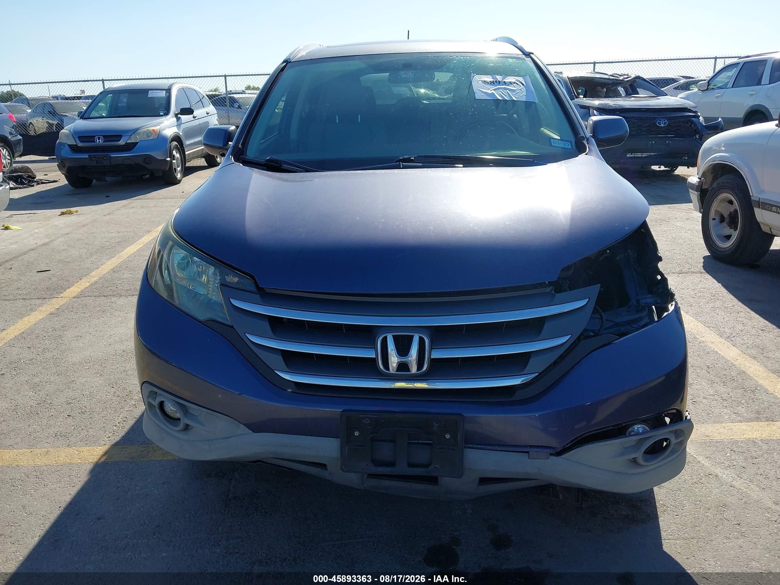 2012 Honda Cr-v Ex-l Синий vin: JHLRM3H74CC007036