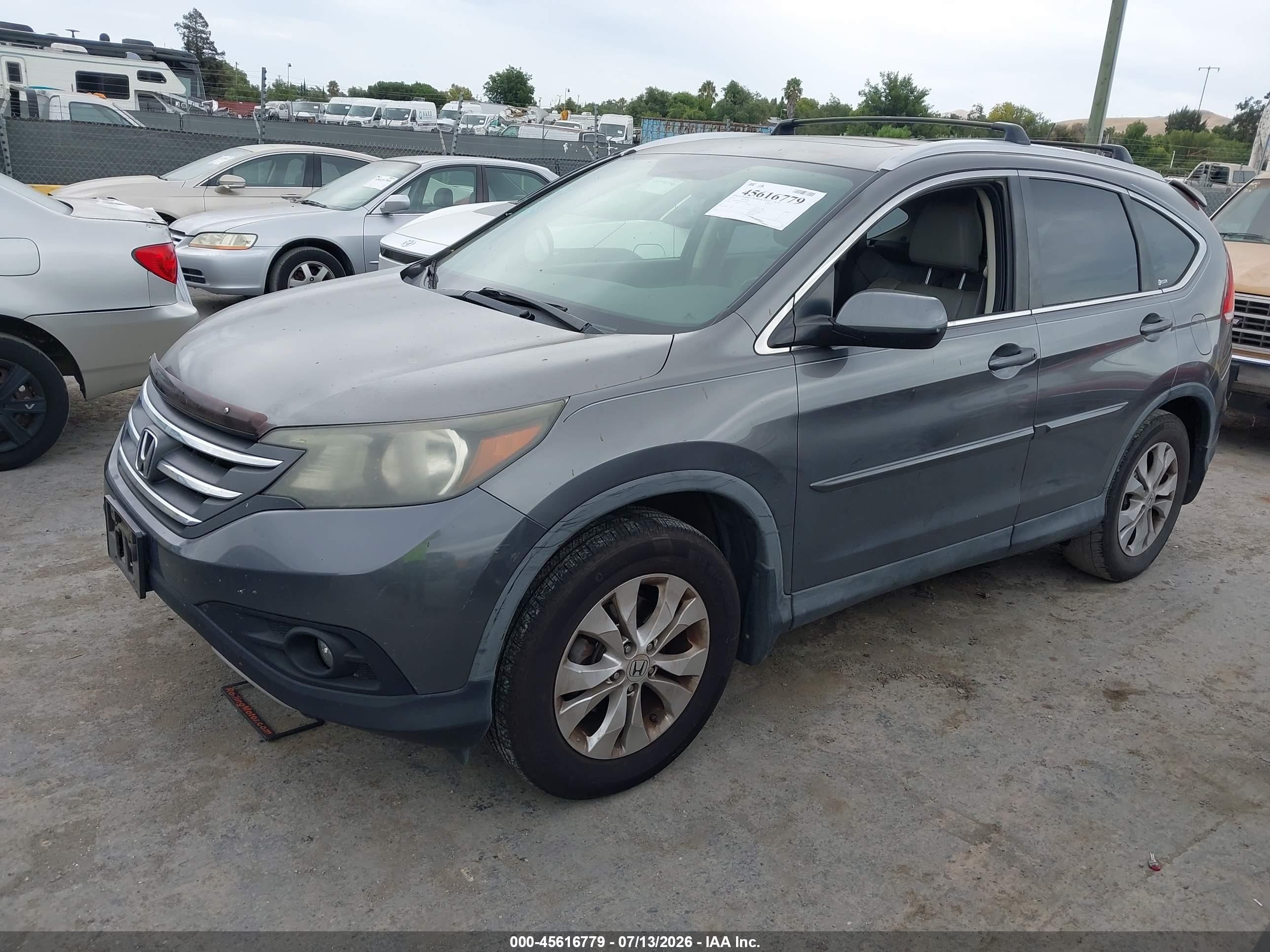2012 Honda Cr-v Ex-l Gray vin: JHLRM3H75CC005330