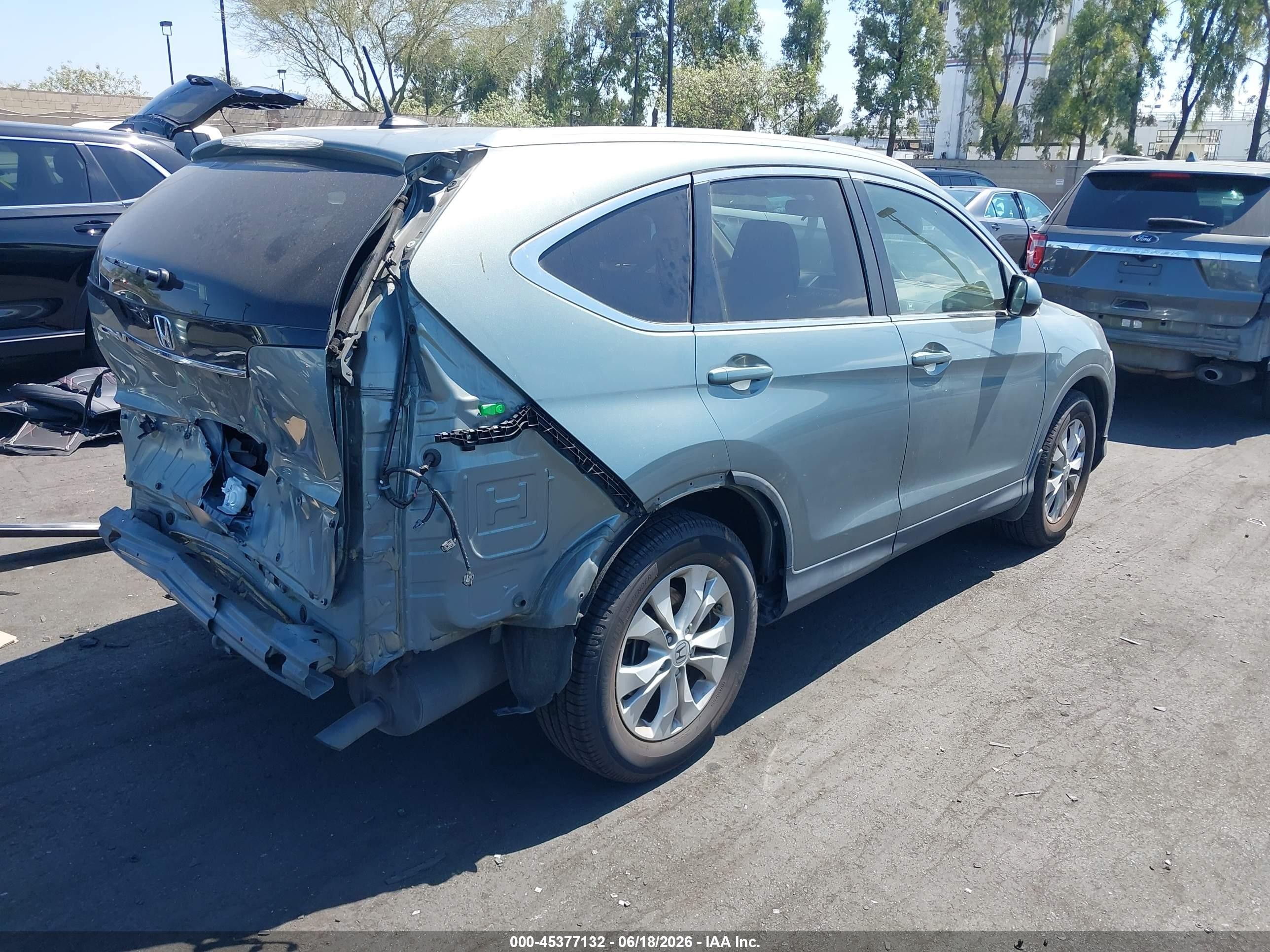 2012 Honda Cr-v Ex-l Зеленый vin: JHLRM3H75CC007238