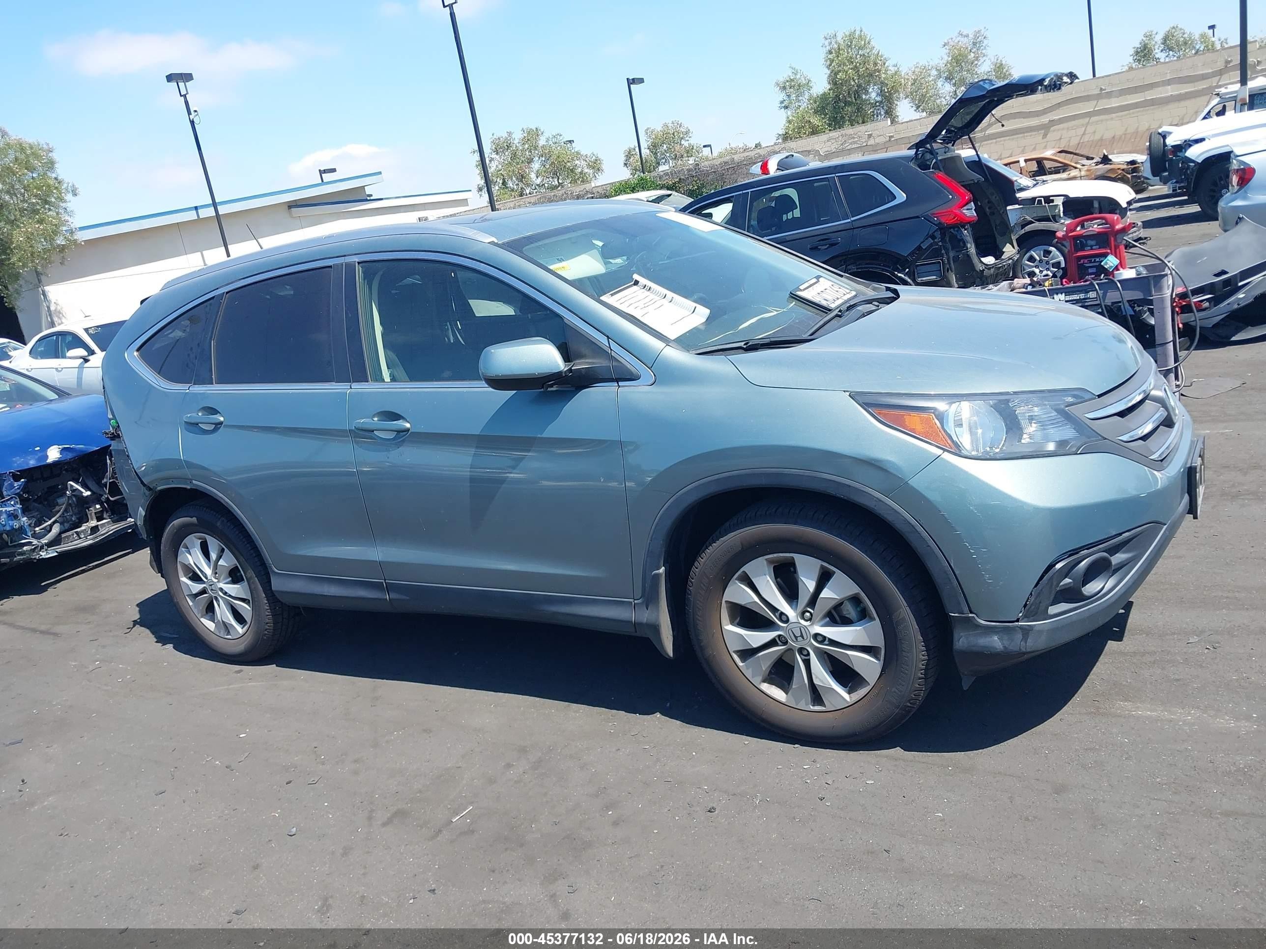 2012 Honda Cr-v Ex-l Зеленый vin: JHLRM3H75CC007238