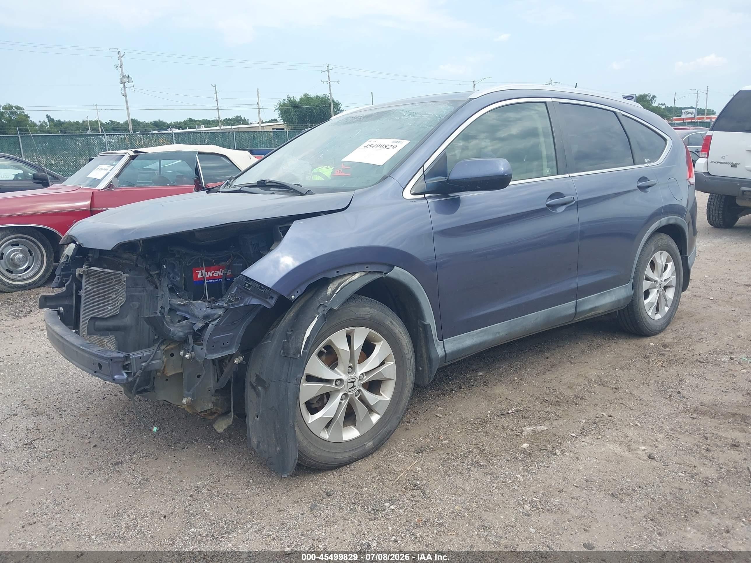 2012 Honda Cr-v Ex-l Blue vin: JHLRM3H76CC005756