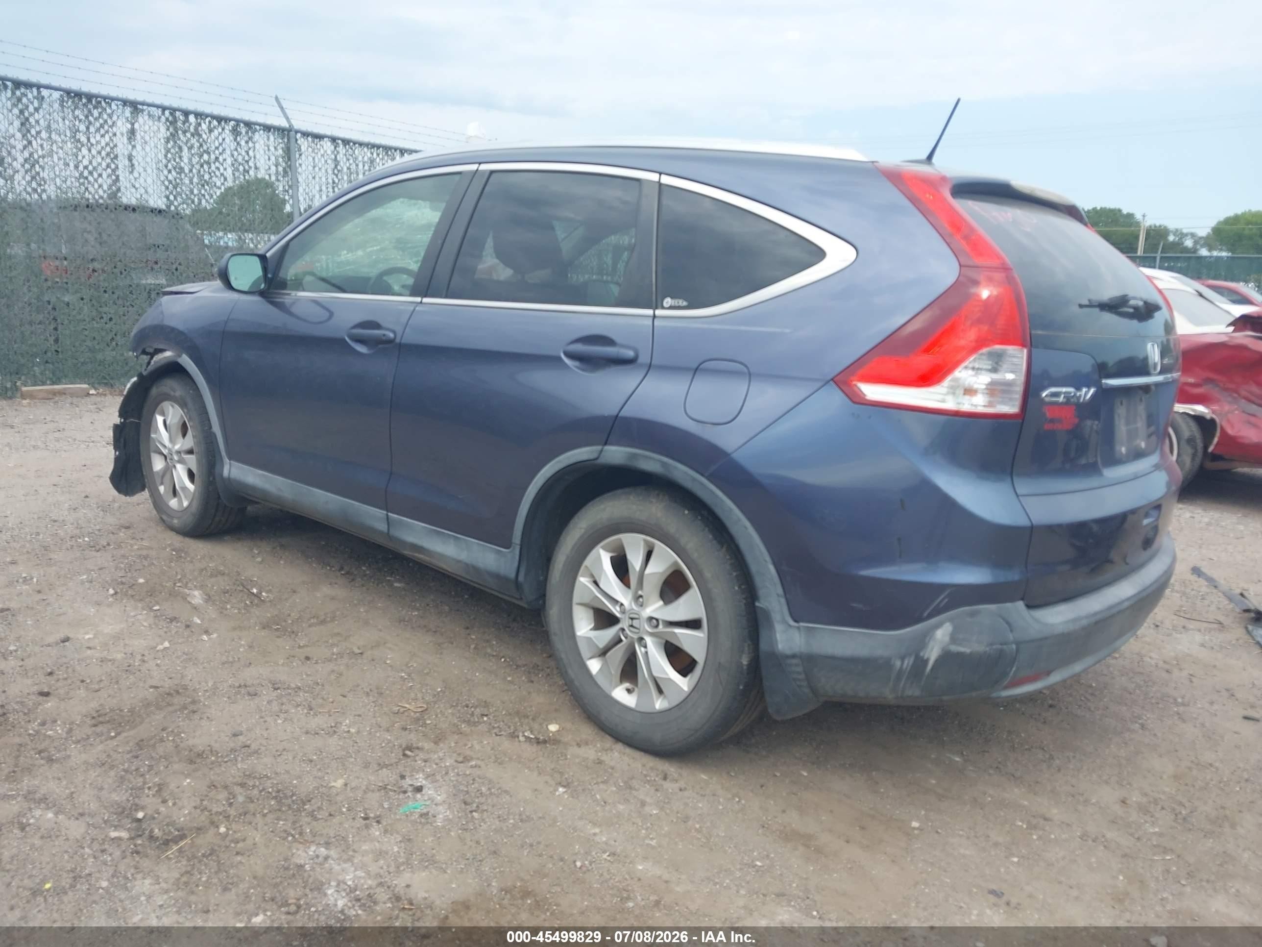 2012 Honda Cr-v Ex-l Blue vin: JHLRM3H76CC005756