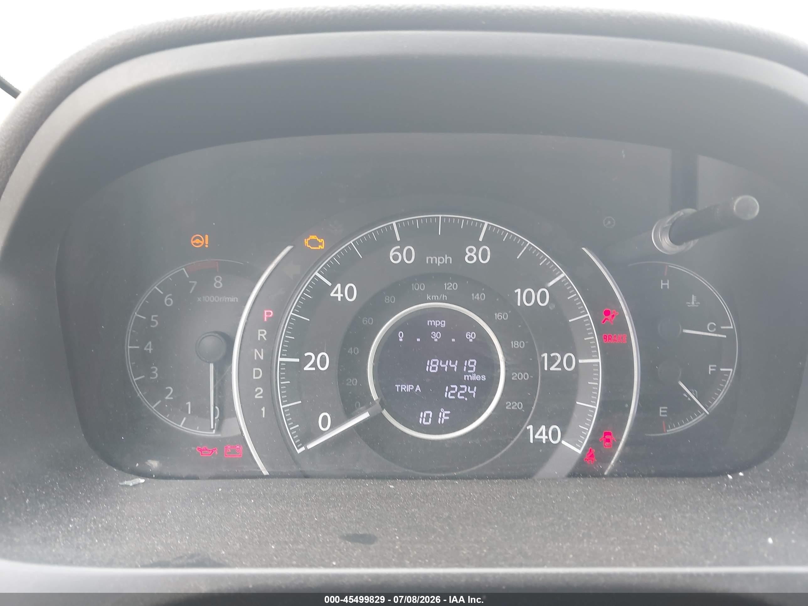 2012 Honda Cr-v Ex-l Blue vin: JHLRM3H76CC005756