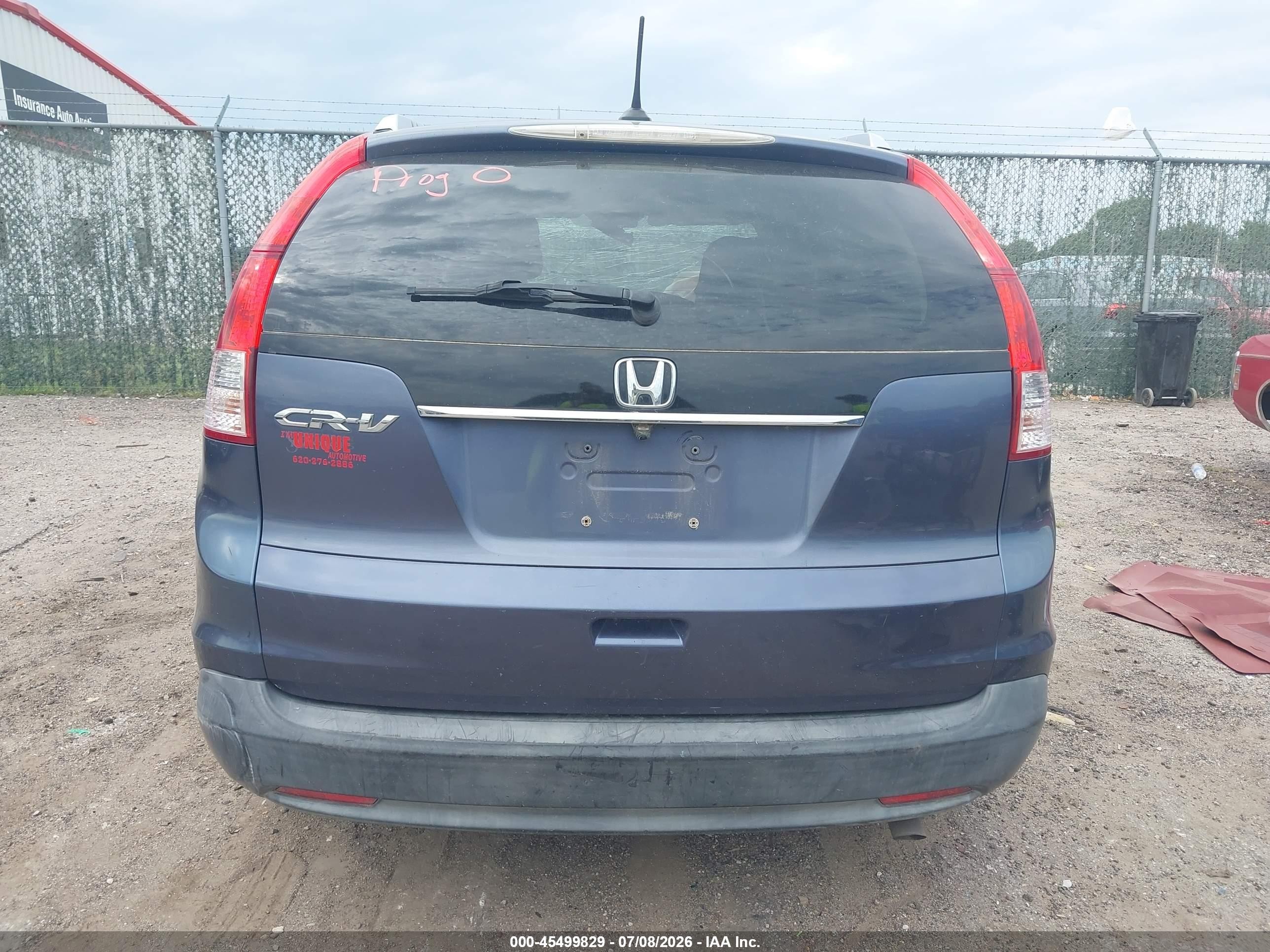 2012 Honda Cr-v Ex-l Blue vin: JHLRM3H76CC005756