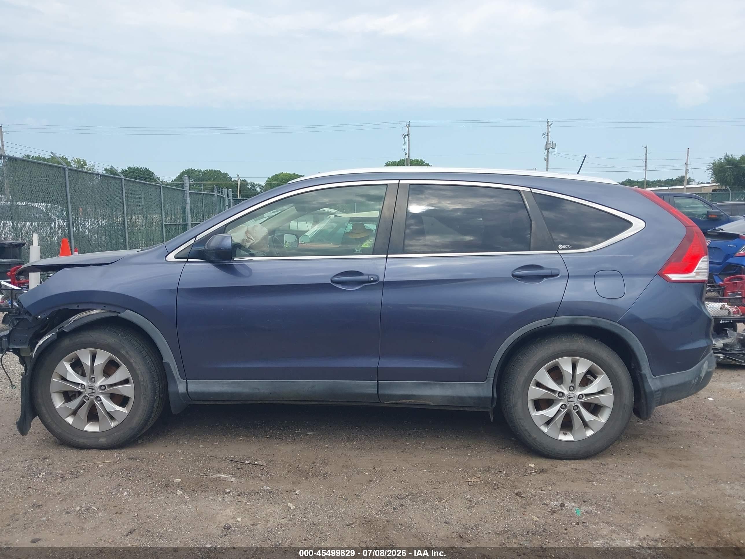 2012 Honda Cr-v Ex-l Blue vin: JHLRM3H76CC005756