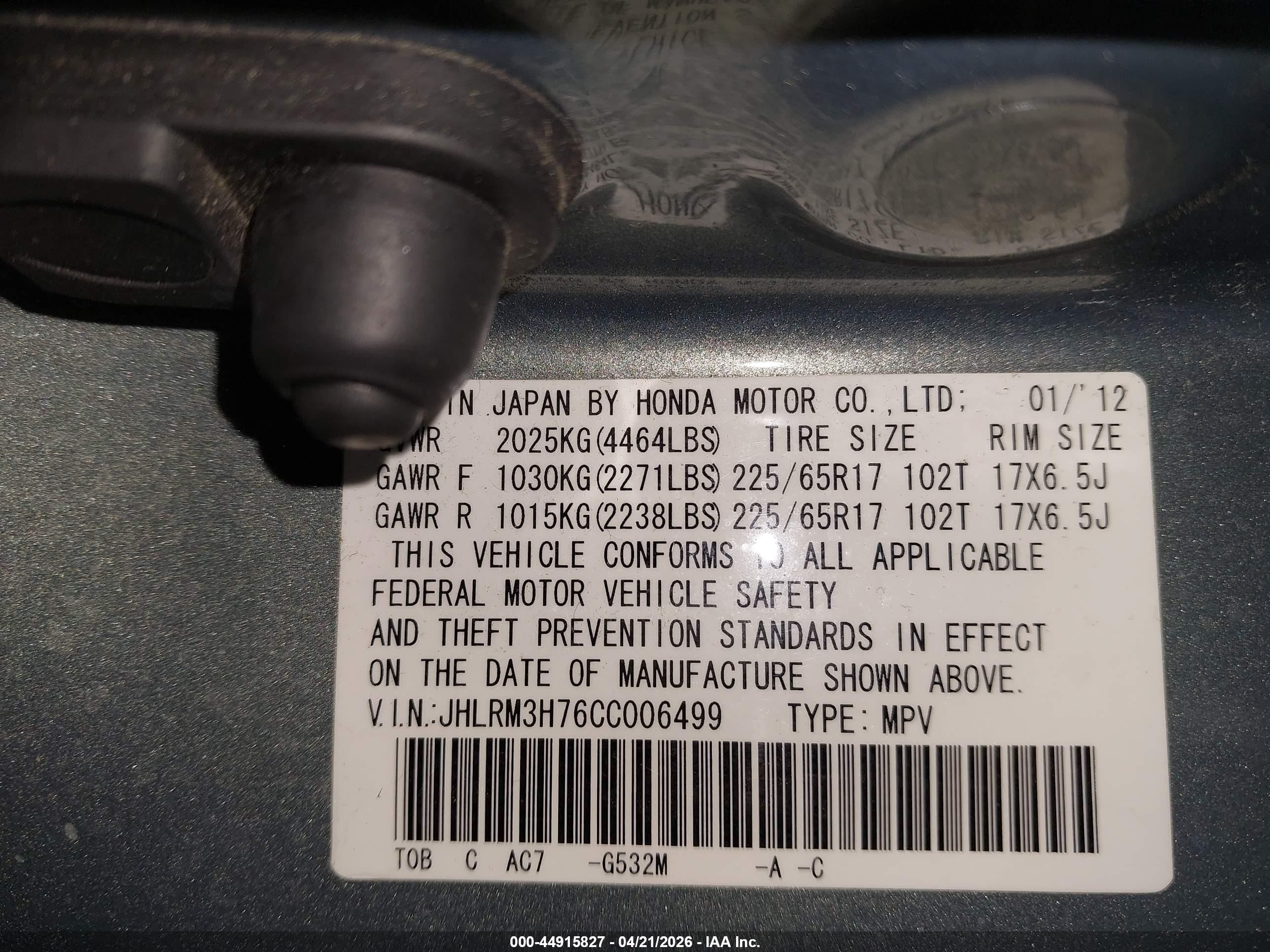 2012 Honda Cr-v Ex-l Silver vin: JHLRM3H76CC006499