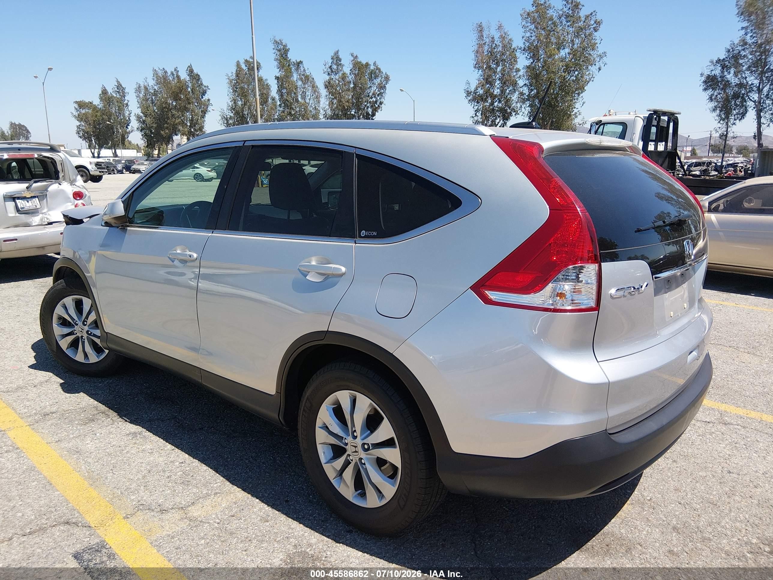 2012 Honda Cr-v Ex-l Silver vin: JHLRM3H76CC009631
