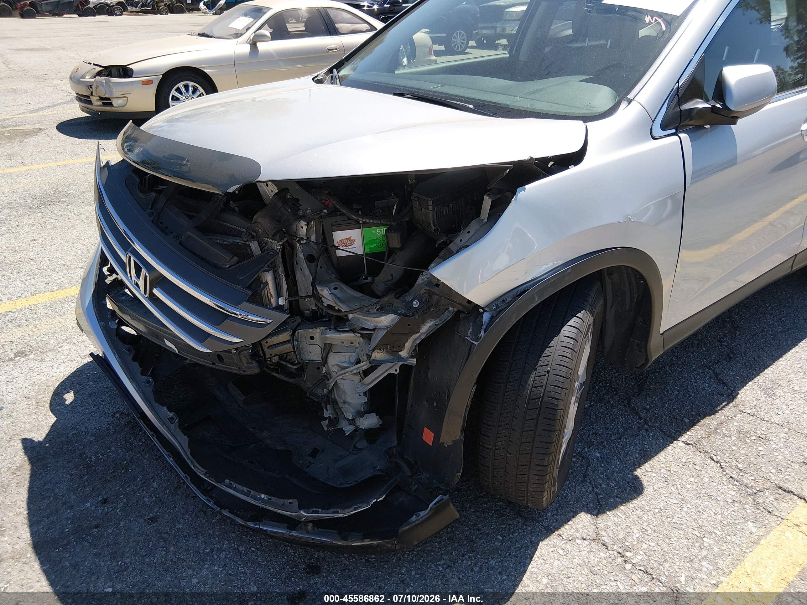 2012 Honda Cr-v Ex-l Silver vin: JHLRM3H76CC009631