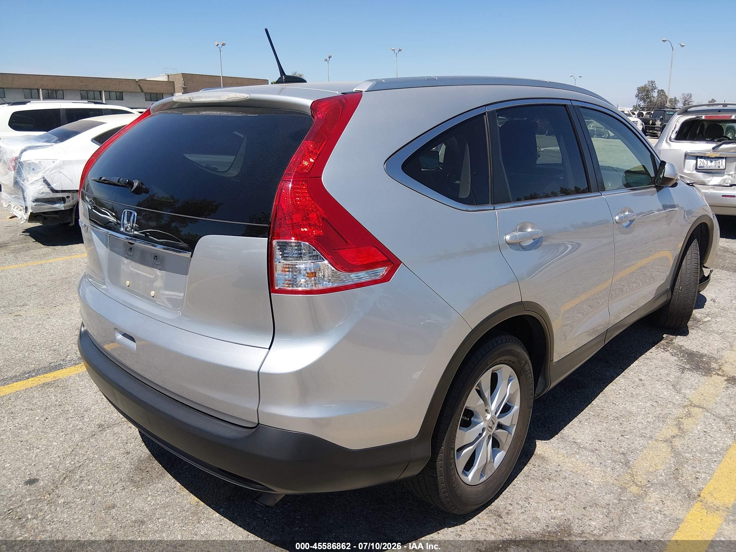 2012 Honda Cr-v Ex-l Silver vin: JHLRM3H76CC009631