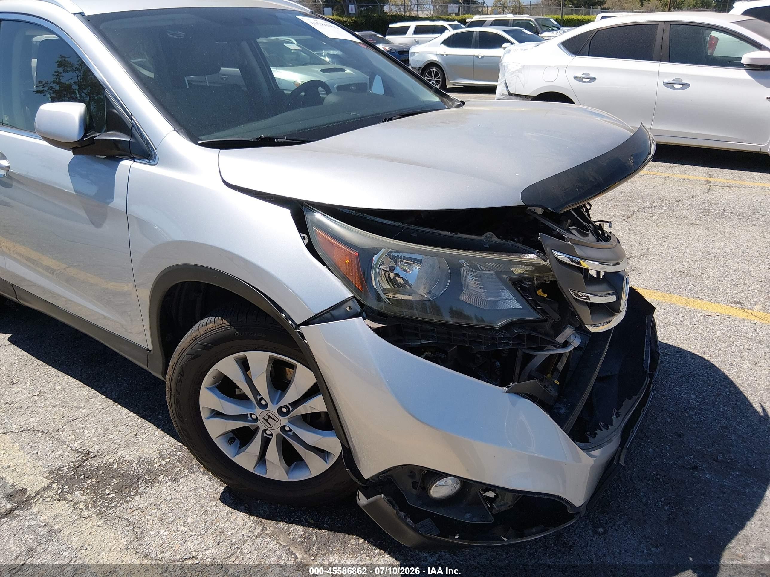 2012 Honda Cr-v Ex-l Silver vin: JHLRM3H76CC009631