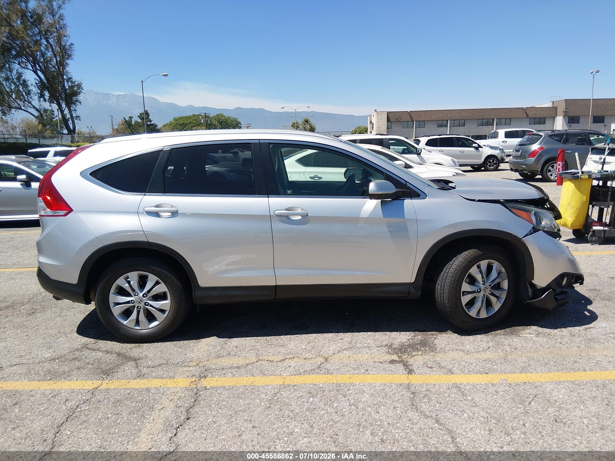 2012 Honda Cr-v Ex-l Silver vin: JHLRM3H76CC009631