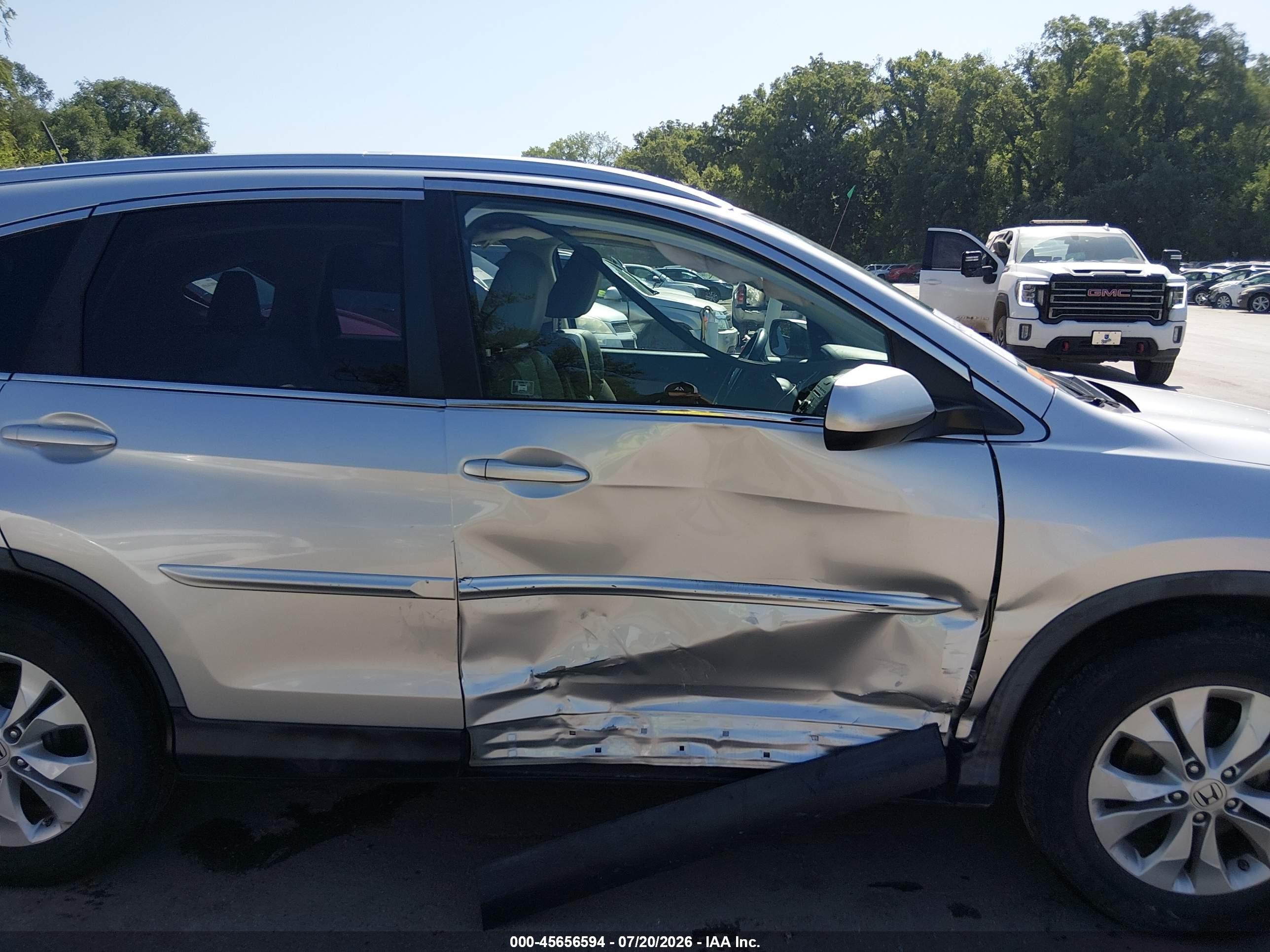 2012 Honda Cr-v Ex-l Silver vin: JHLRM3H77CC001988