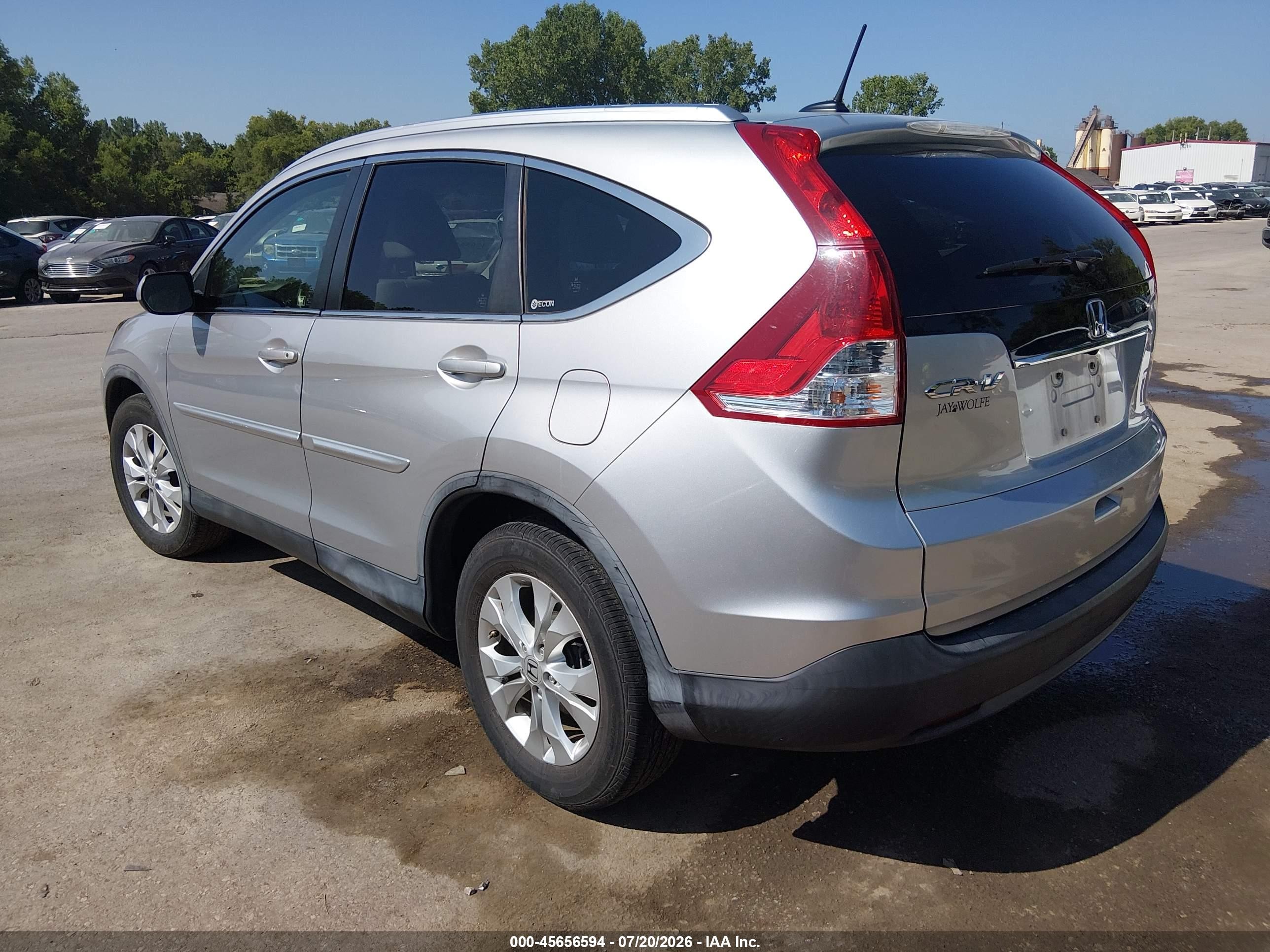2012 Honda Cr-v Ex-l Silver vin: JHLRM3H77CC001988