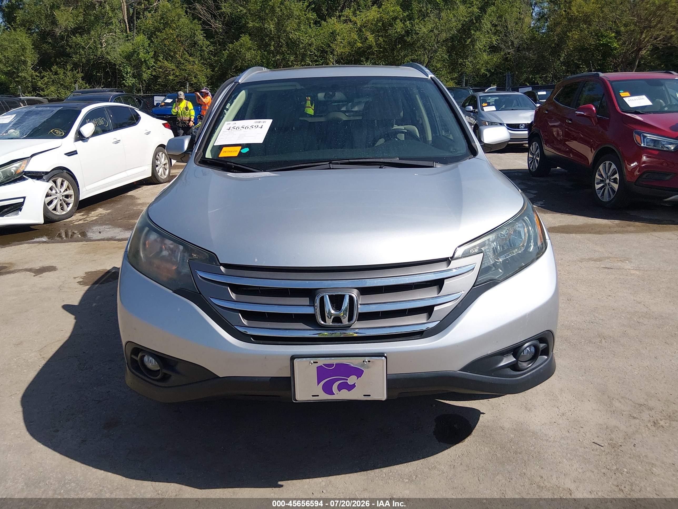 2012 Honda Cr-v Ex-l Silver vin: JHLRM3H77CC001988