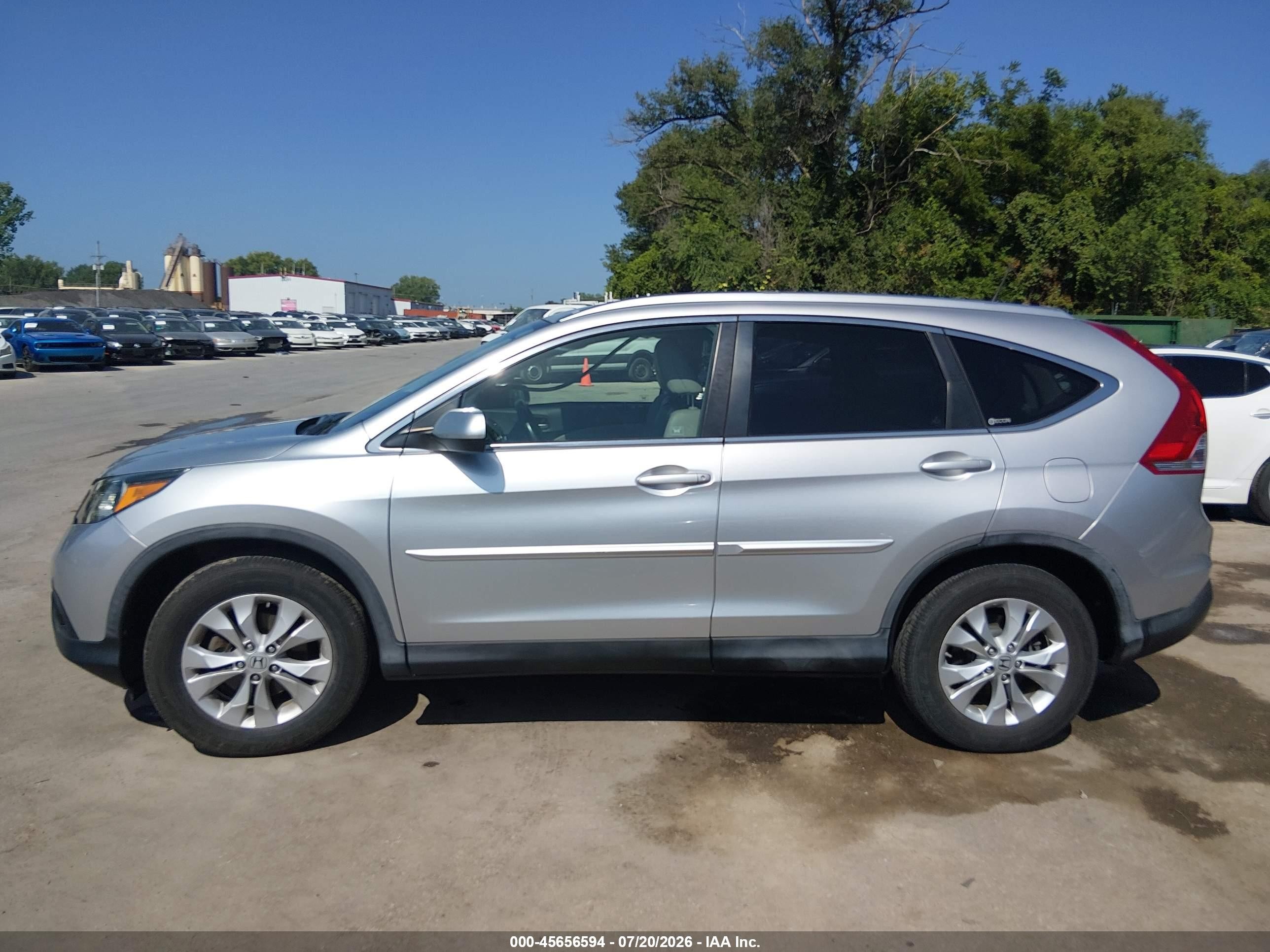 2012 Honda Cr-v Ex-l Silver vin: JHLRM3H77CC001988