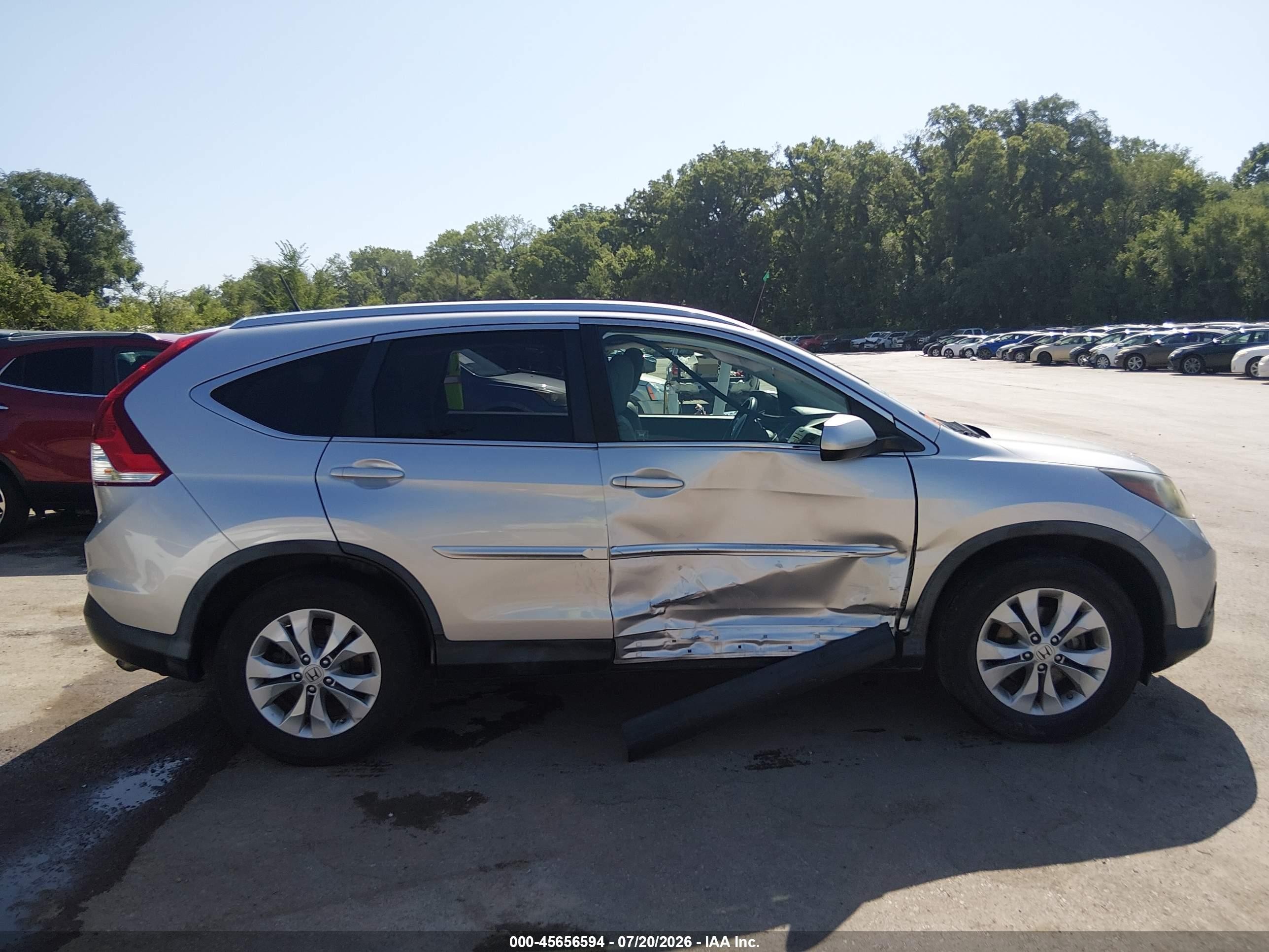 2012 Honda Cr-v Ex-l Silver vin: JHLRM3H77CC001988