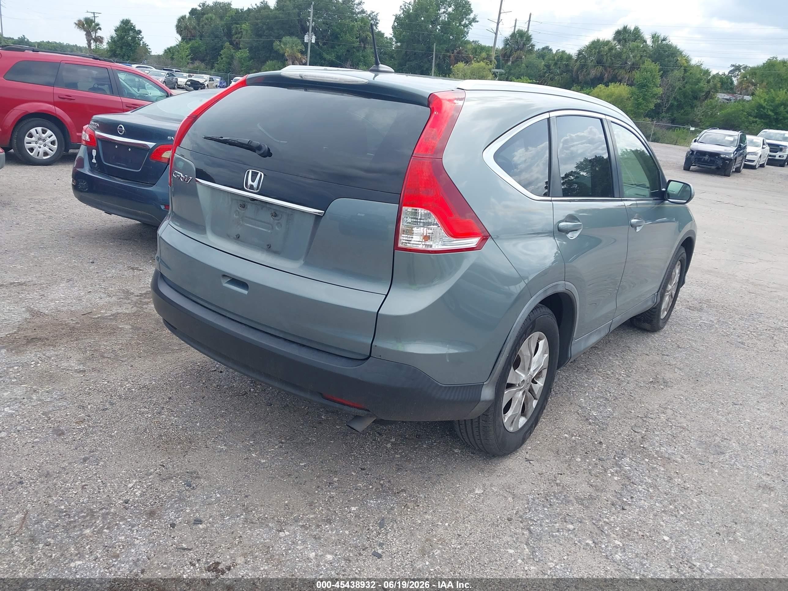 2012 Honda Cr-v Ex-l Зеленый vin: JHLRM3H77CC004146