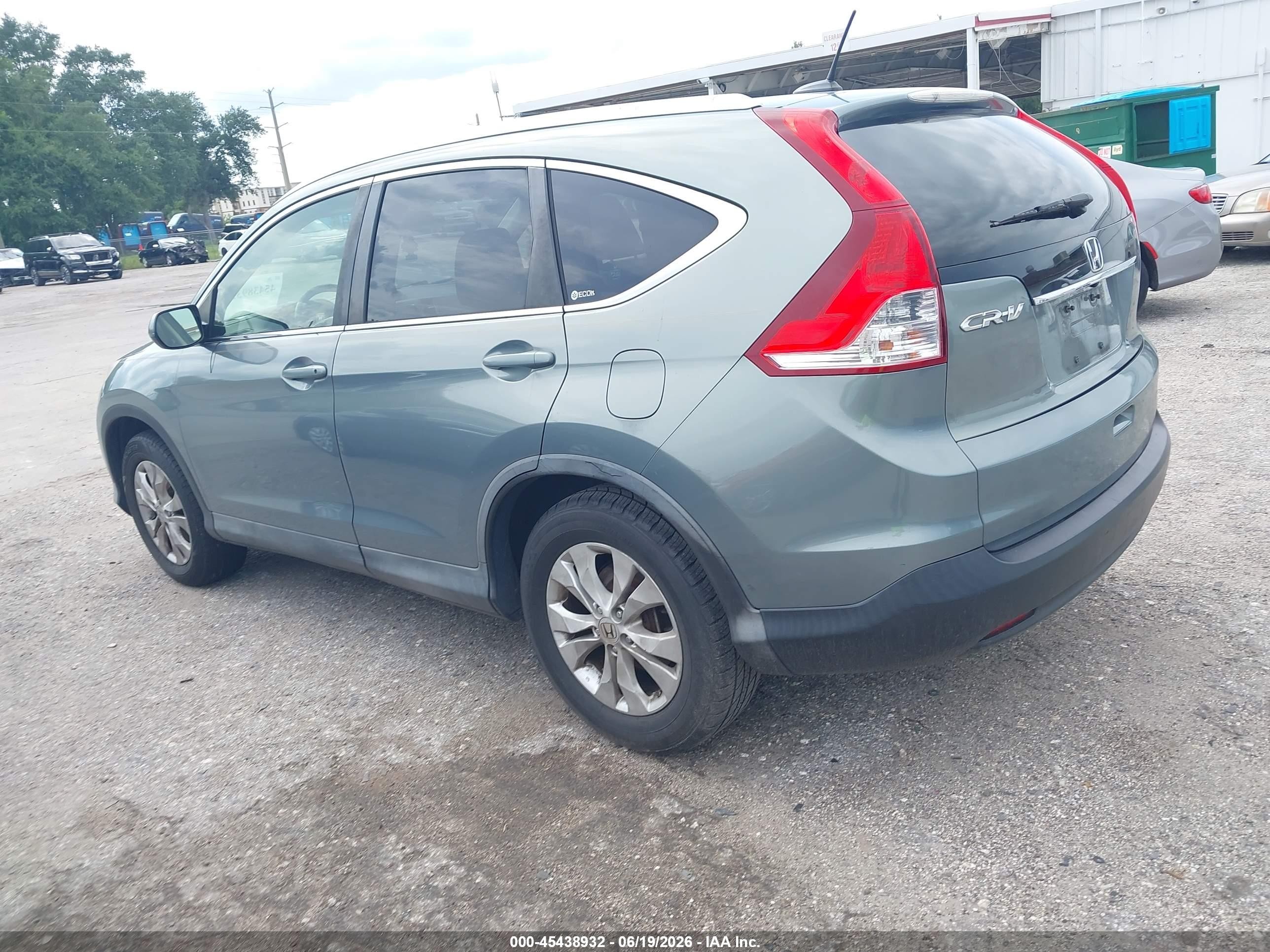 2012 Honda Cr-v Ex-l Зеленый vin: JHLRM3H77CC004146
