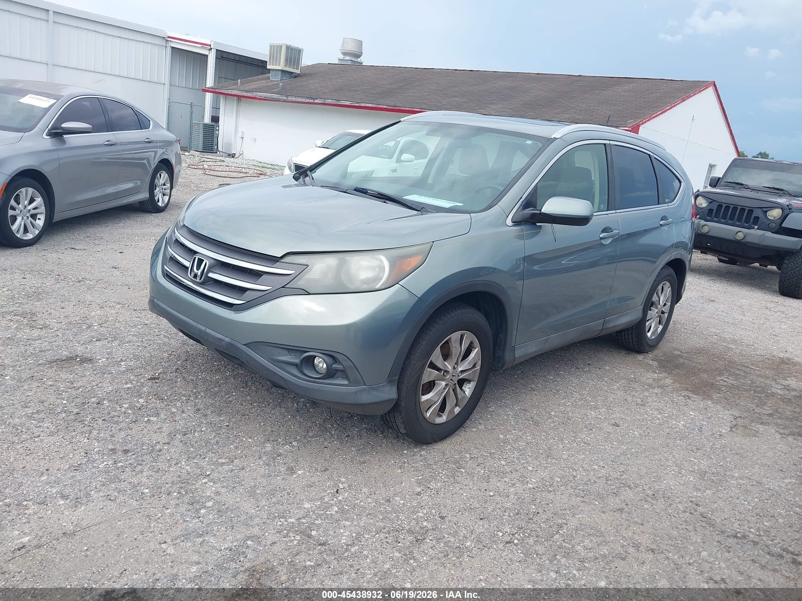 2012 Honda Cr-v Ex-l Зеленый vin: JHLRM3H77CC004146
