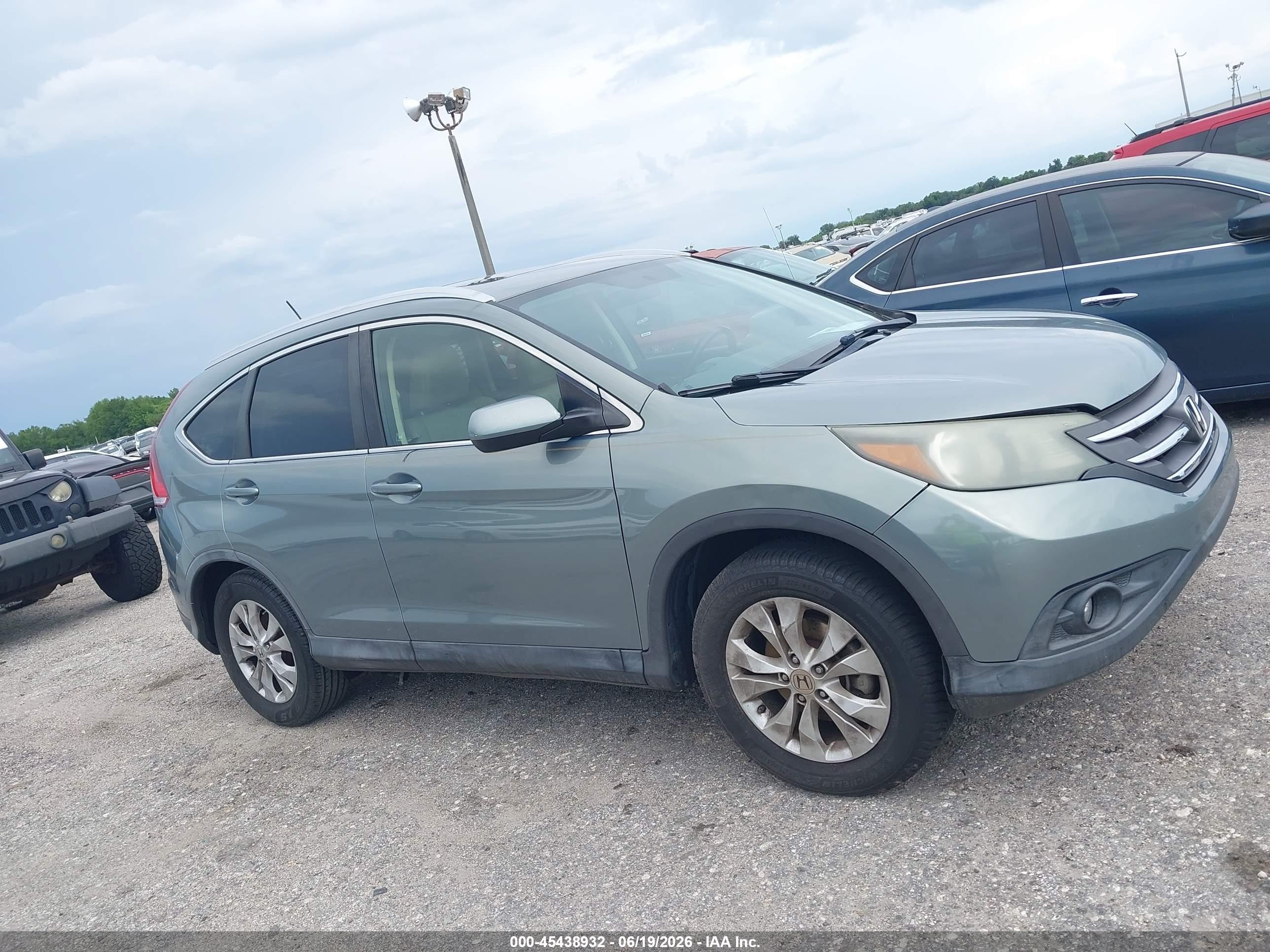 2012 Honda Cr-v Ex-l Зеленый vin: JHLRM3H77CC004146