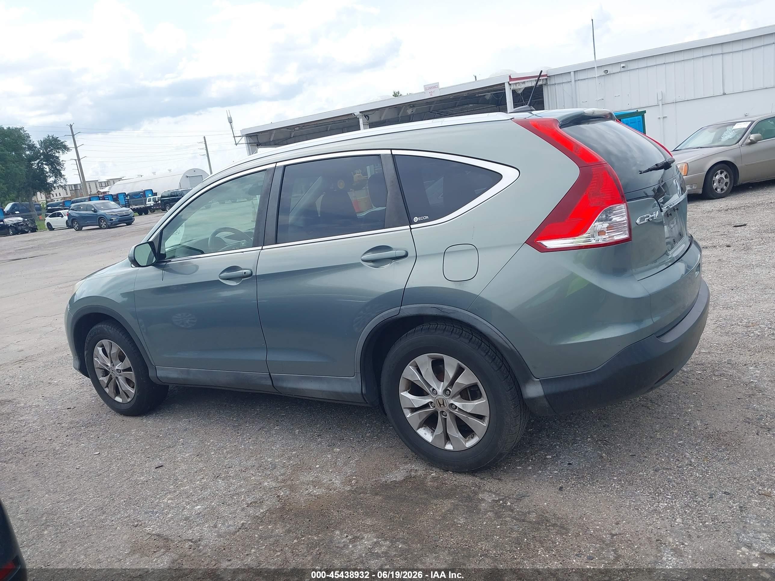 2012 Honda Cr-v Ex-l Зеленый vin: JHLRM3H77CC004146