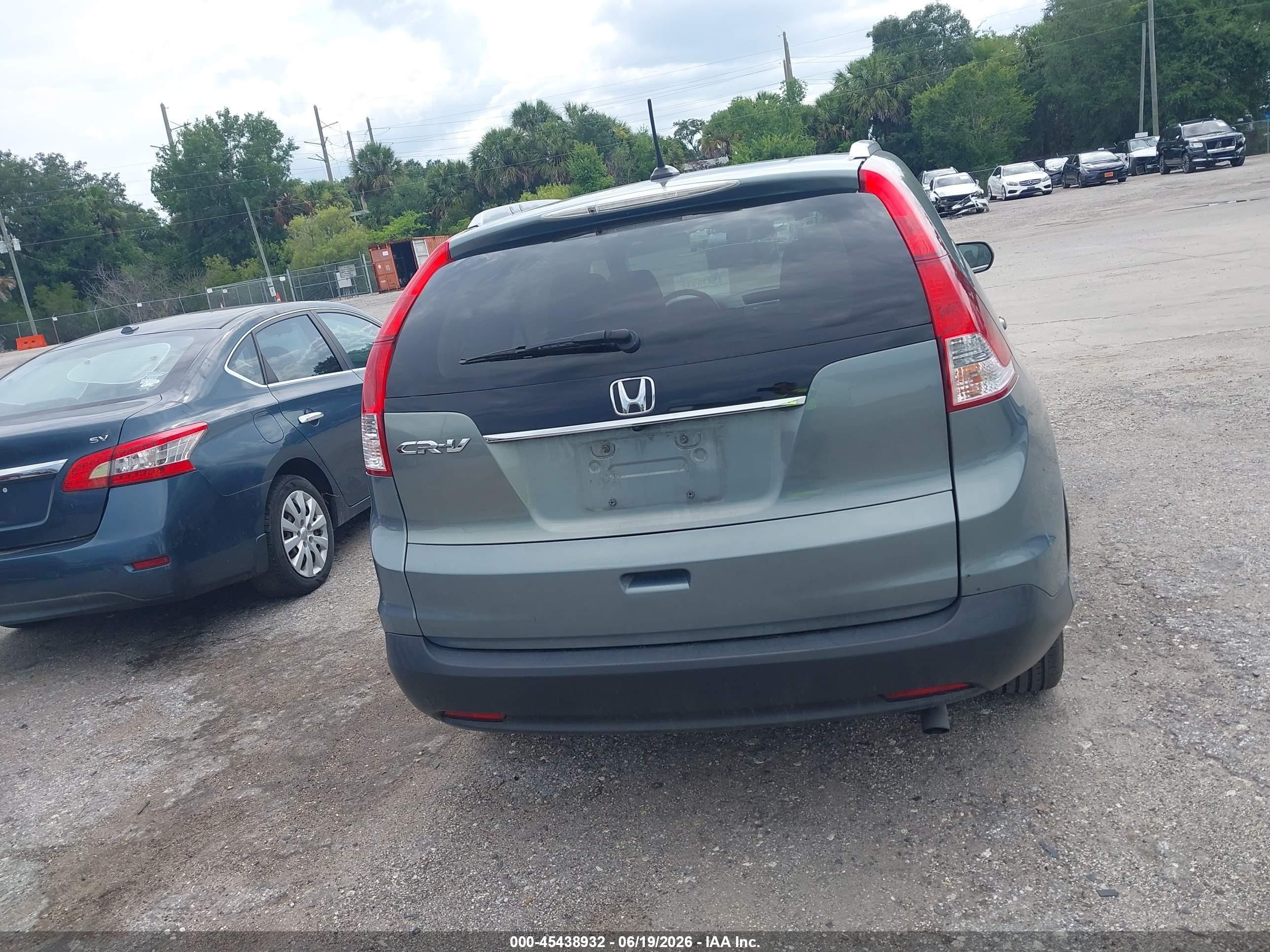 2012 Honda Cr-v Ex-l Зеленый vin: JHLRM3H77CC004146