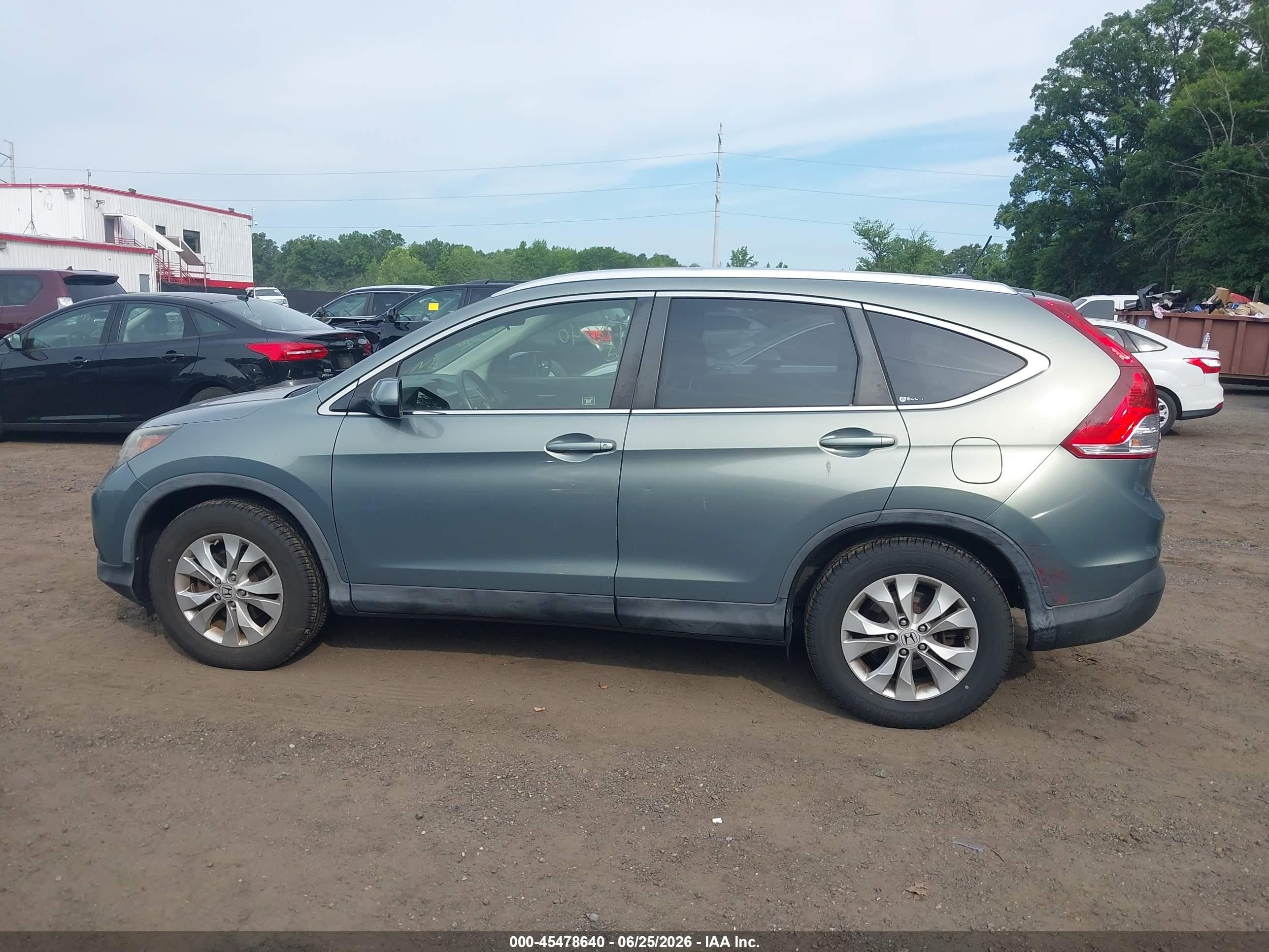 2012 Honda Cr-v Ex-l Green vin: JHLRM3H77CC006155