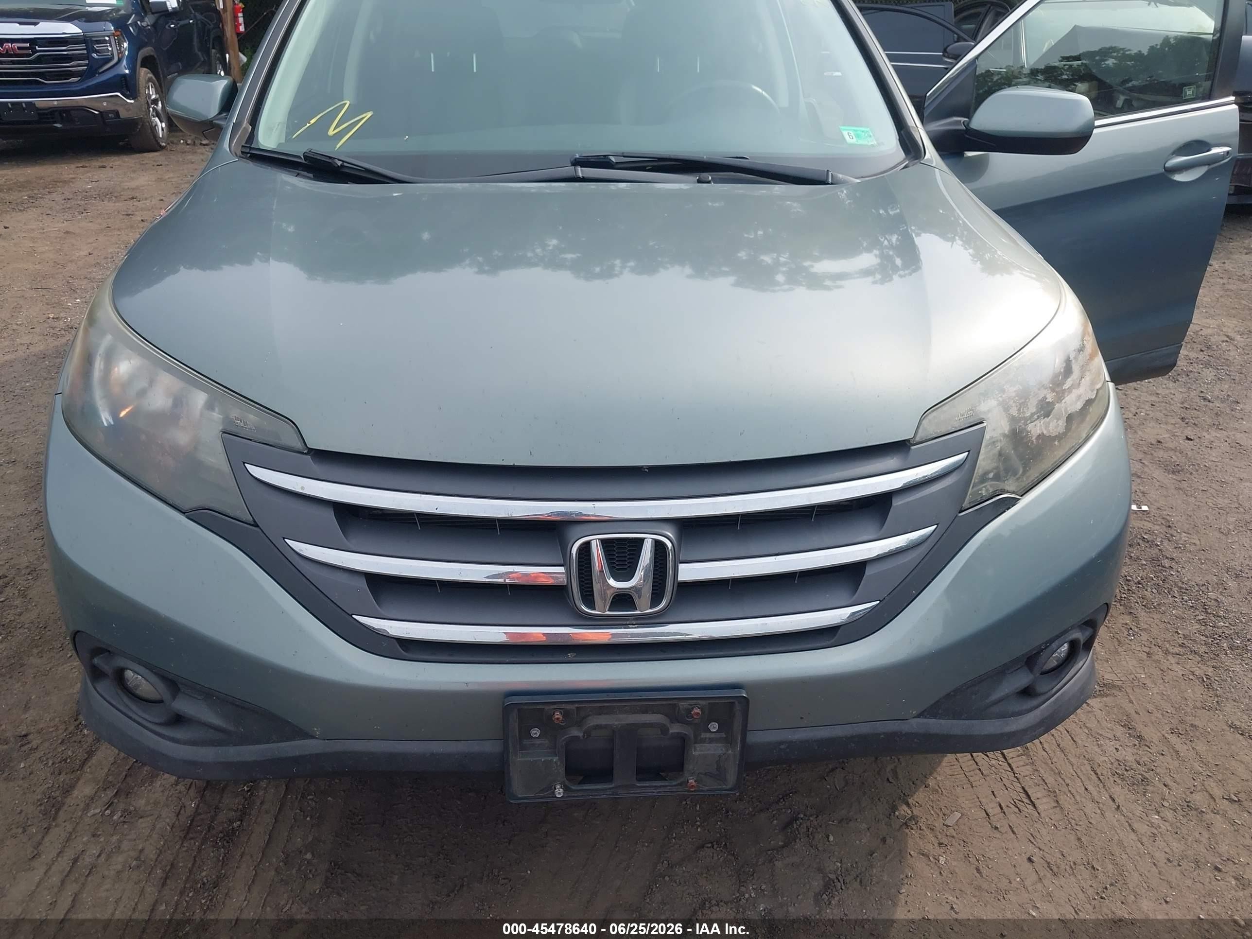 2012 Honda Cr-v Ex-l Green vin: JHLRM3H77CC006155
