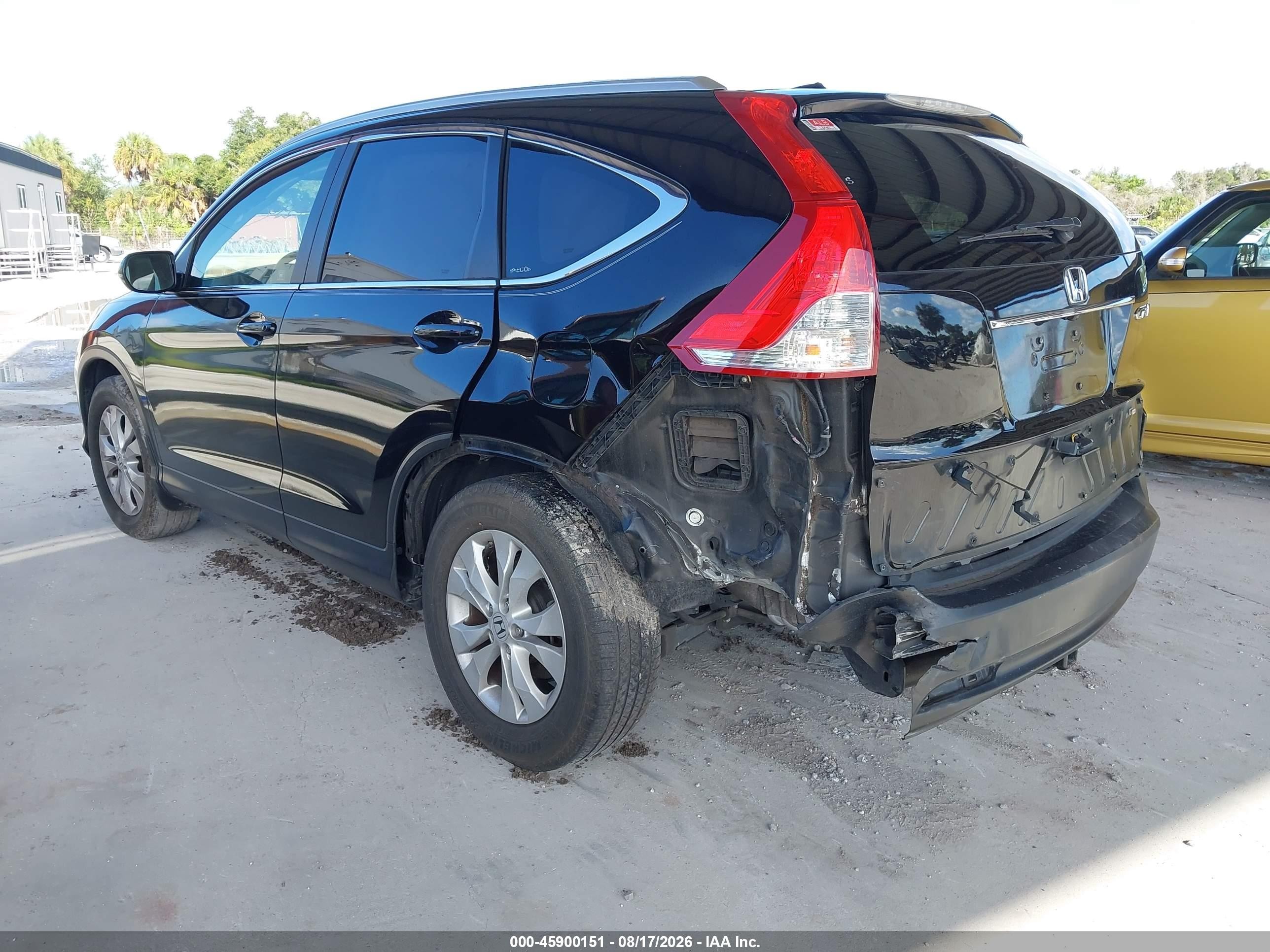 2012 Honda Cr-v Ex-l Black vin: JHLRM3H78CC007492