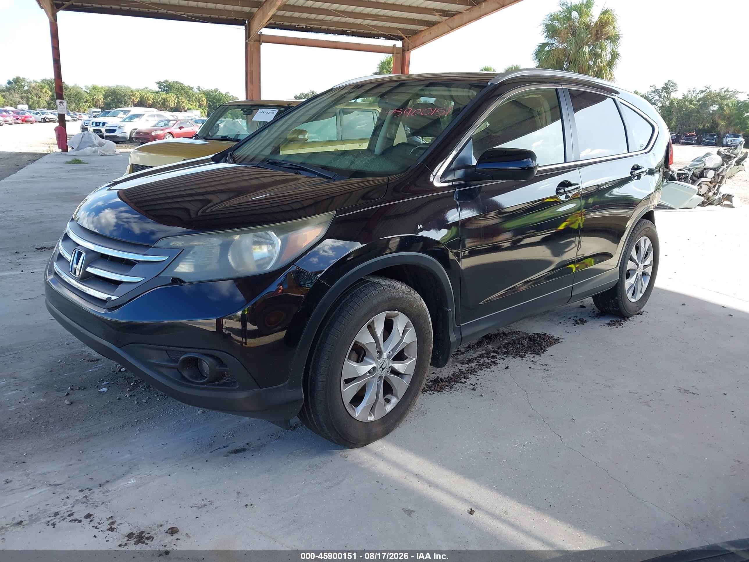 2012 Honda Cr-v Ex-l Black vin: JHLRM3H78CC007492