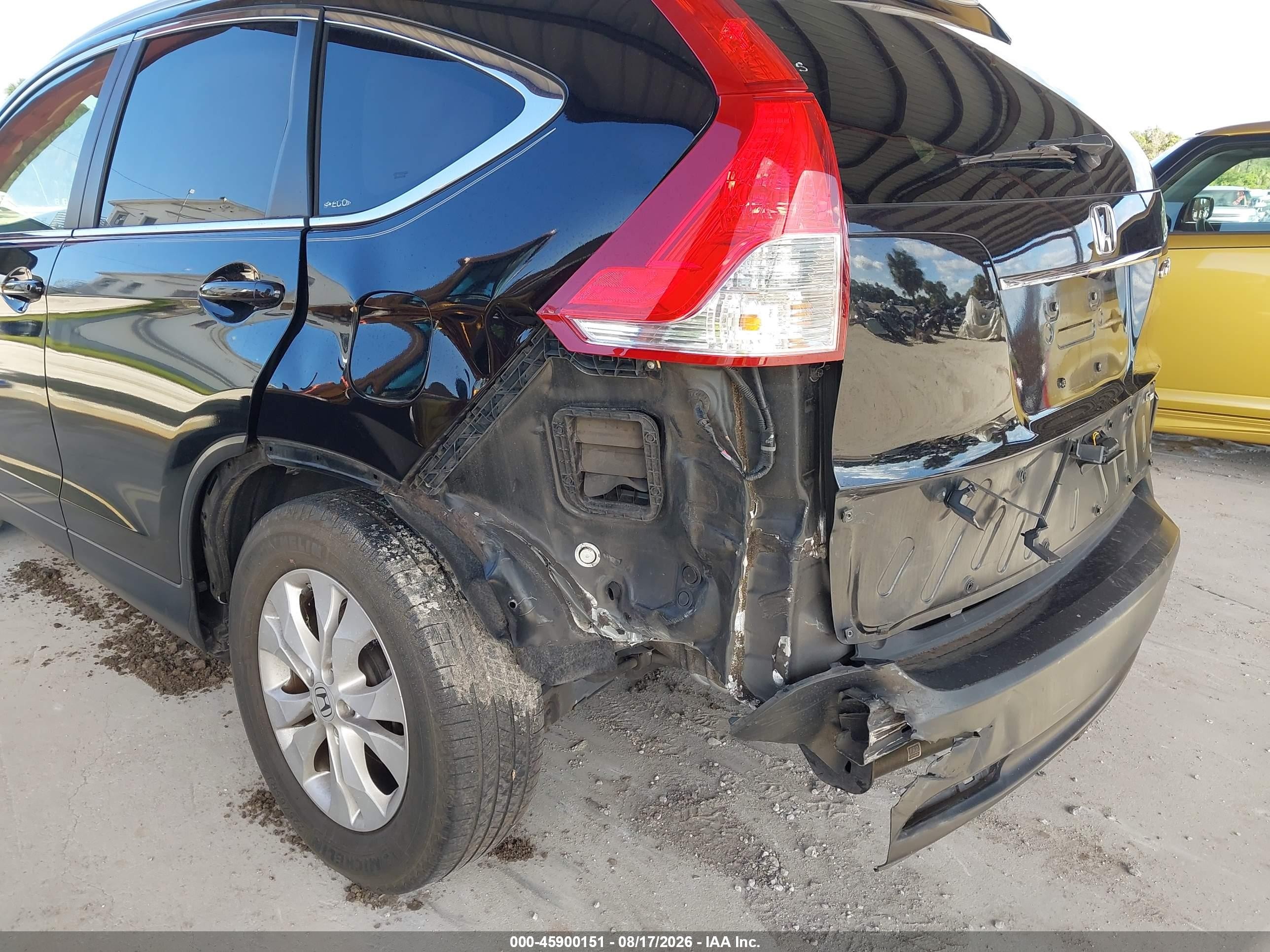 2012 Honda Cr-v Ex-l Black vin: JHLRM3H78CC007492