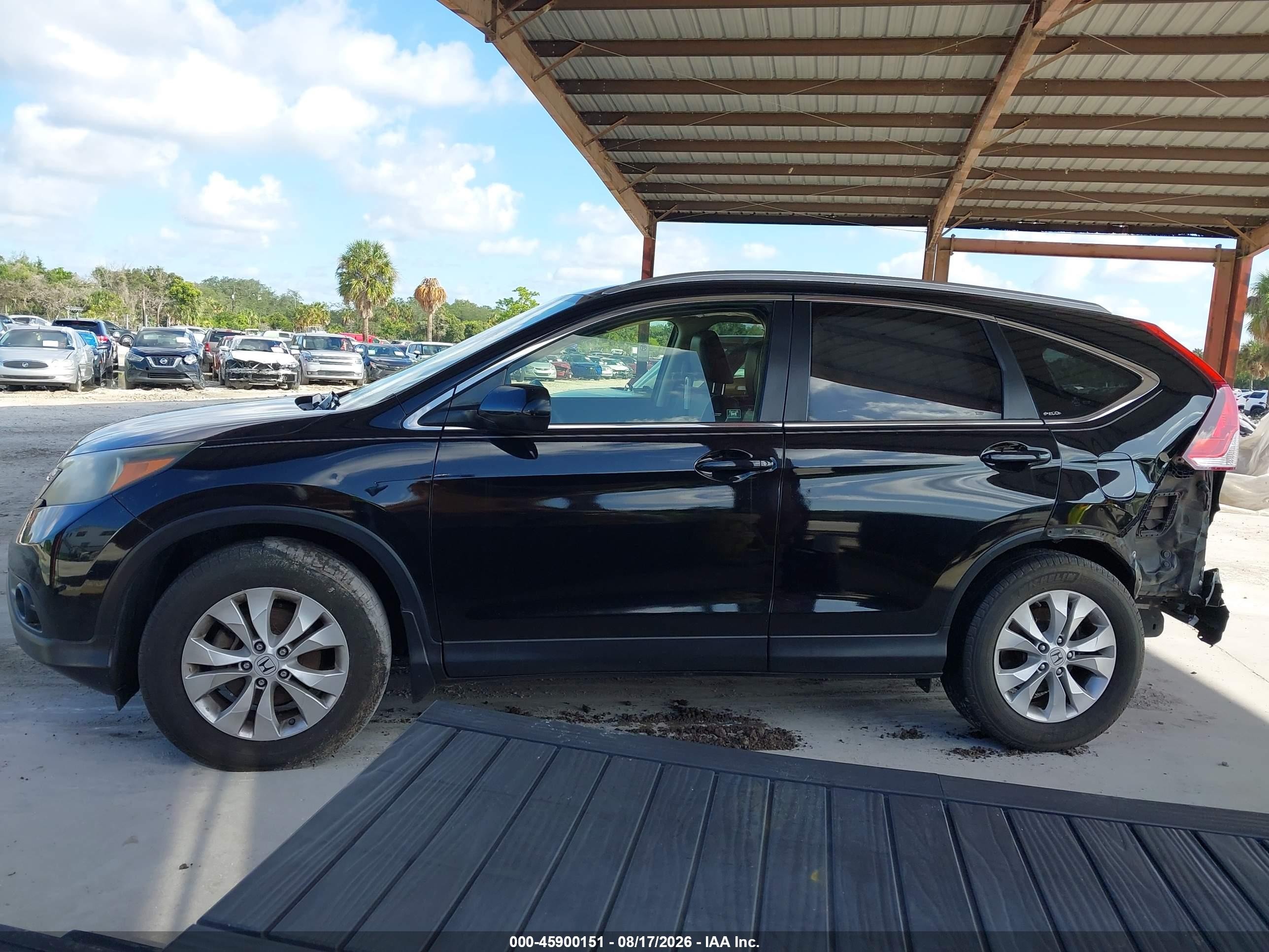 2012 Honda Cr-v Ex-l Black vin: JHLRM3H78CC007492