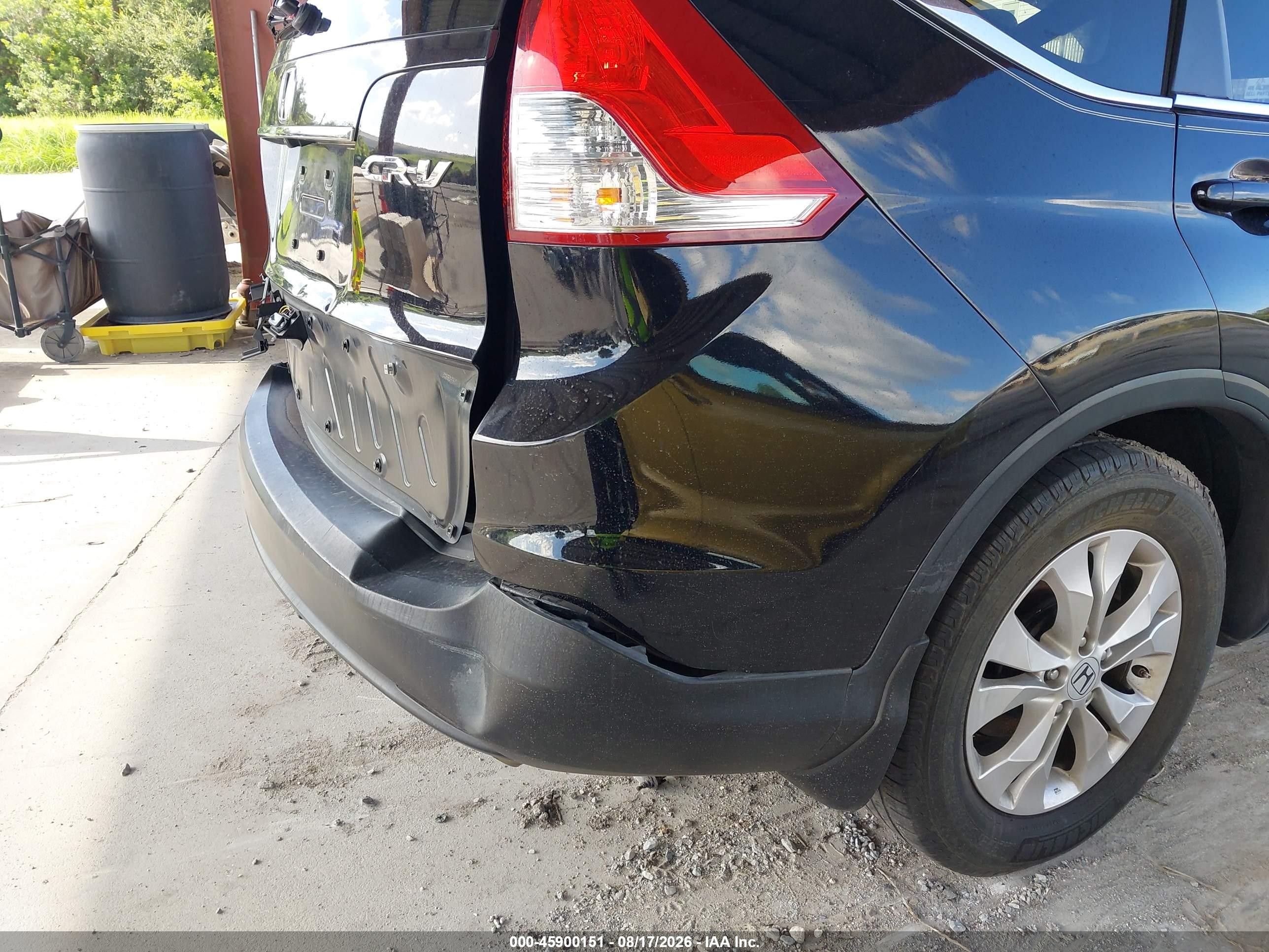 2012 Honda Cr-v Ex-l Black vin: JHLRM3H78CC007492