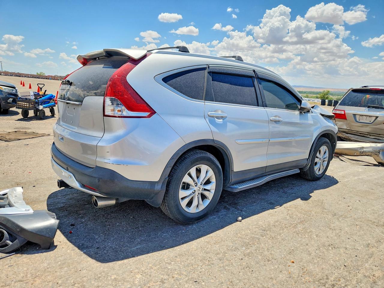 2012 Honda Cr-v Exl Silver vin: JHLRM3H79CC000647
