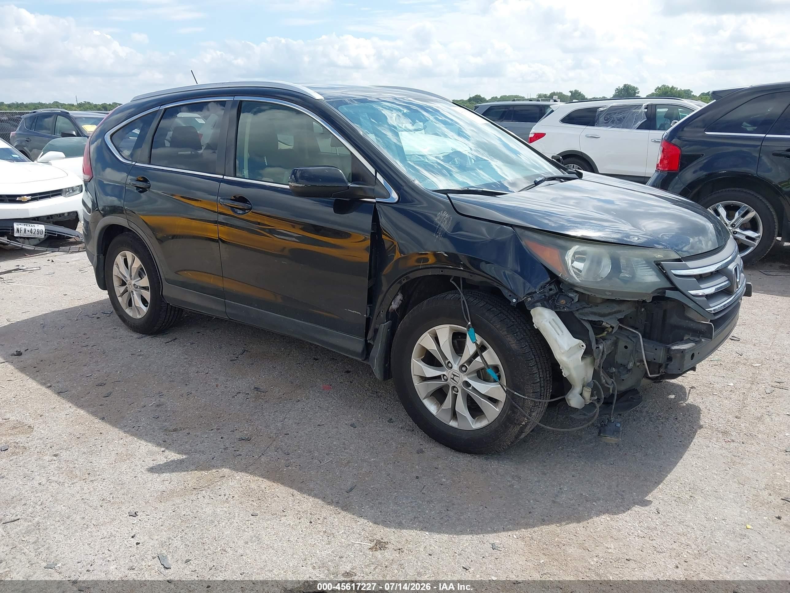 2012 Honda Cr-v Ex-l Black vin: JHLRM3H79CC009896