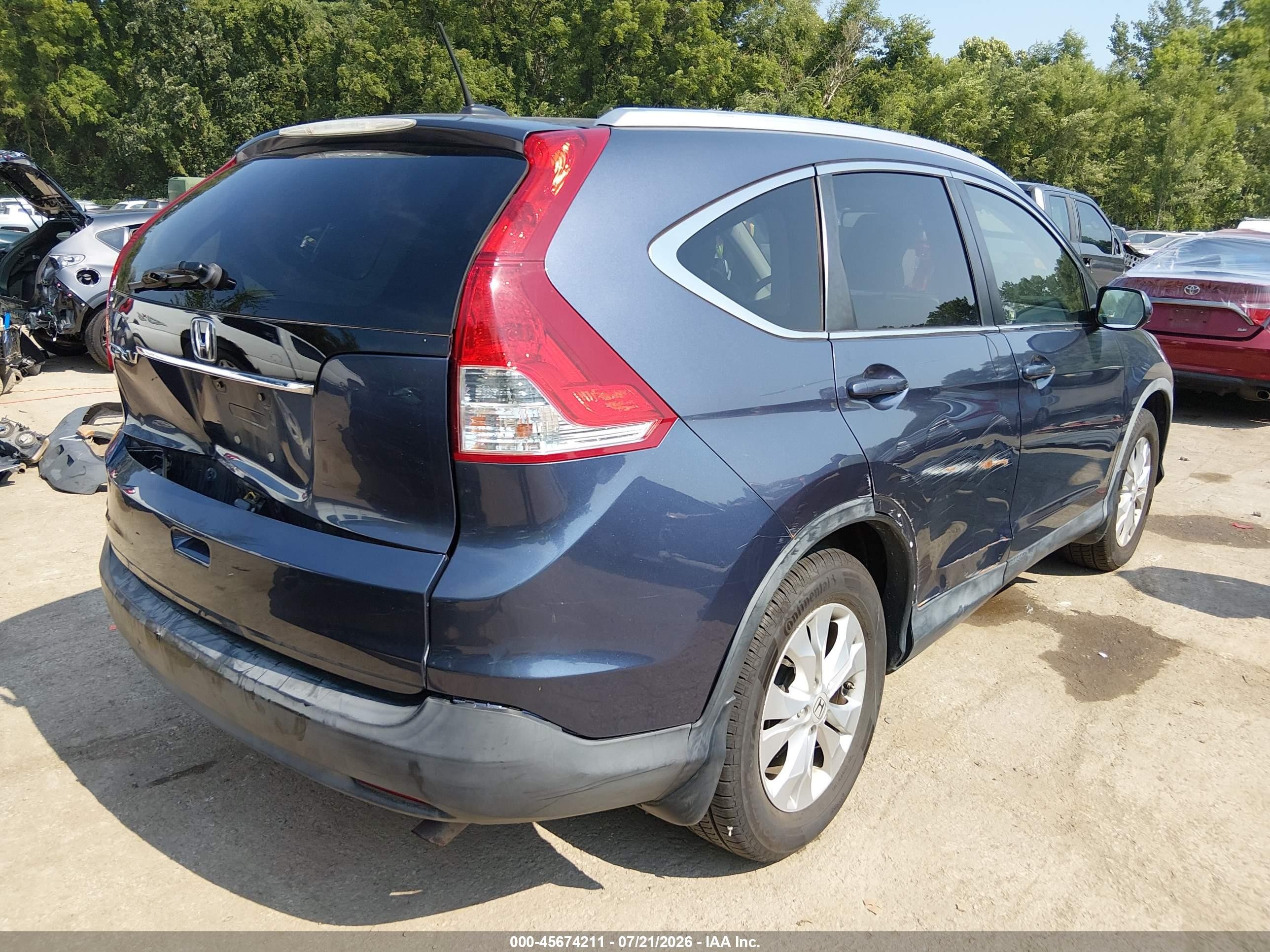 2012 Honda Cr-v Ex-l Gray vin: JHLRM3H79CC010062