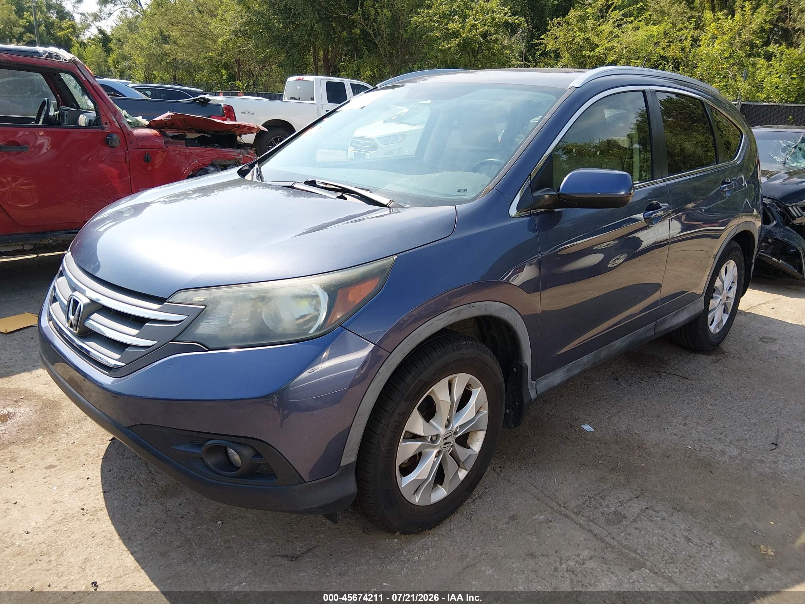 2012 Honda Cr-v Ex-l Gray vin: JHLRM3H79CC010062