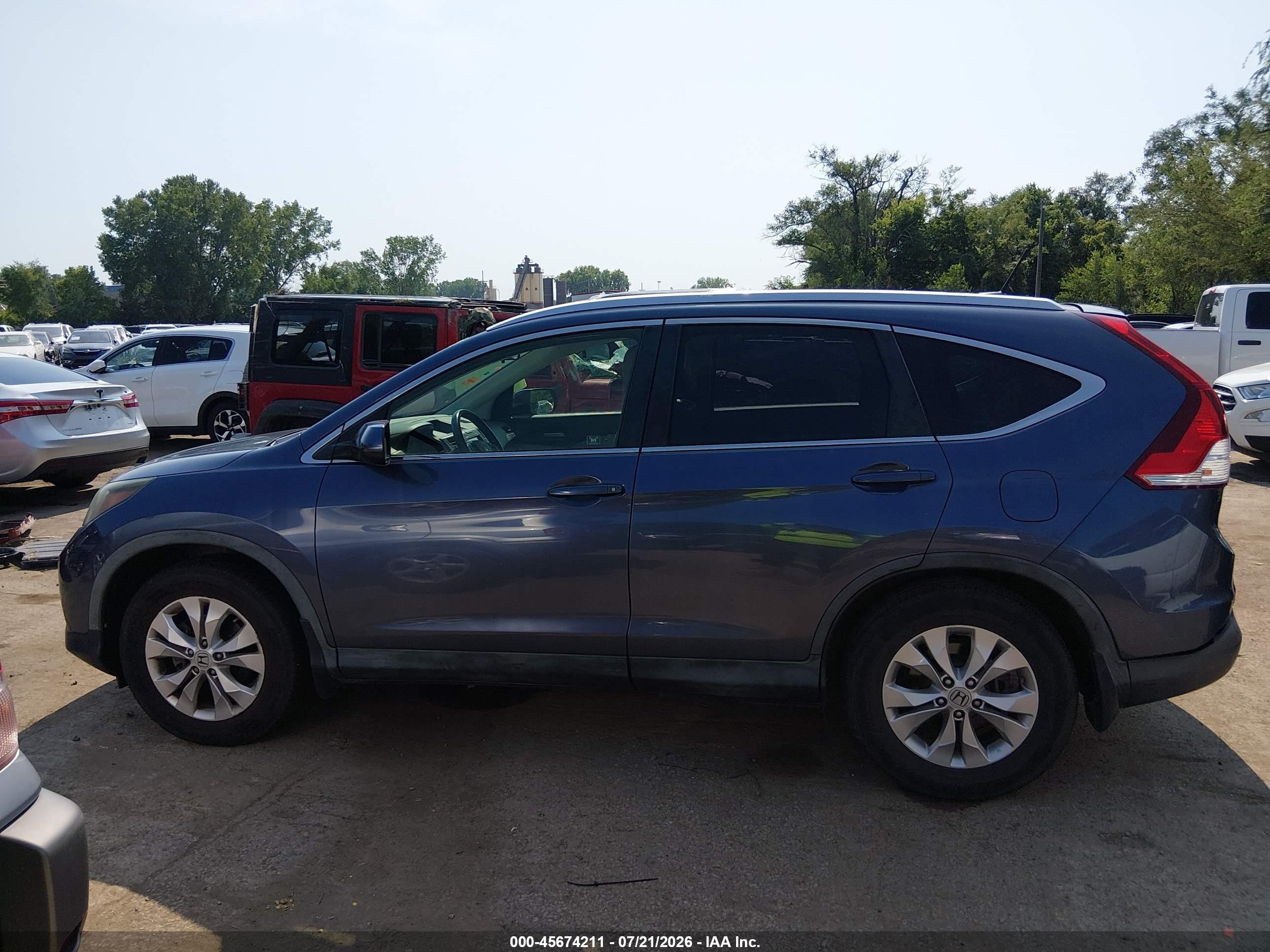 2012 Honda Cr-v Ex-l Gray vin: JHLRM3H79CC010062