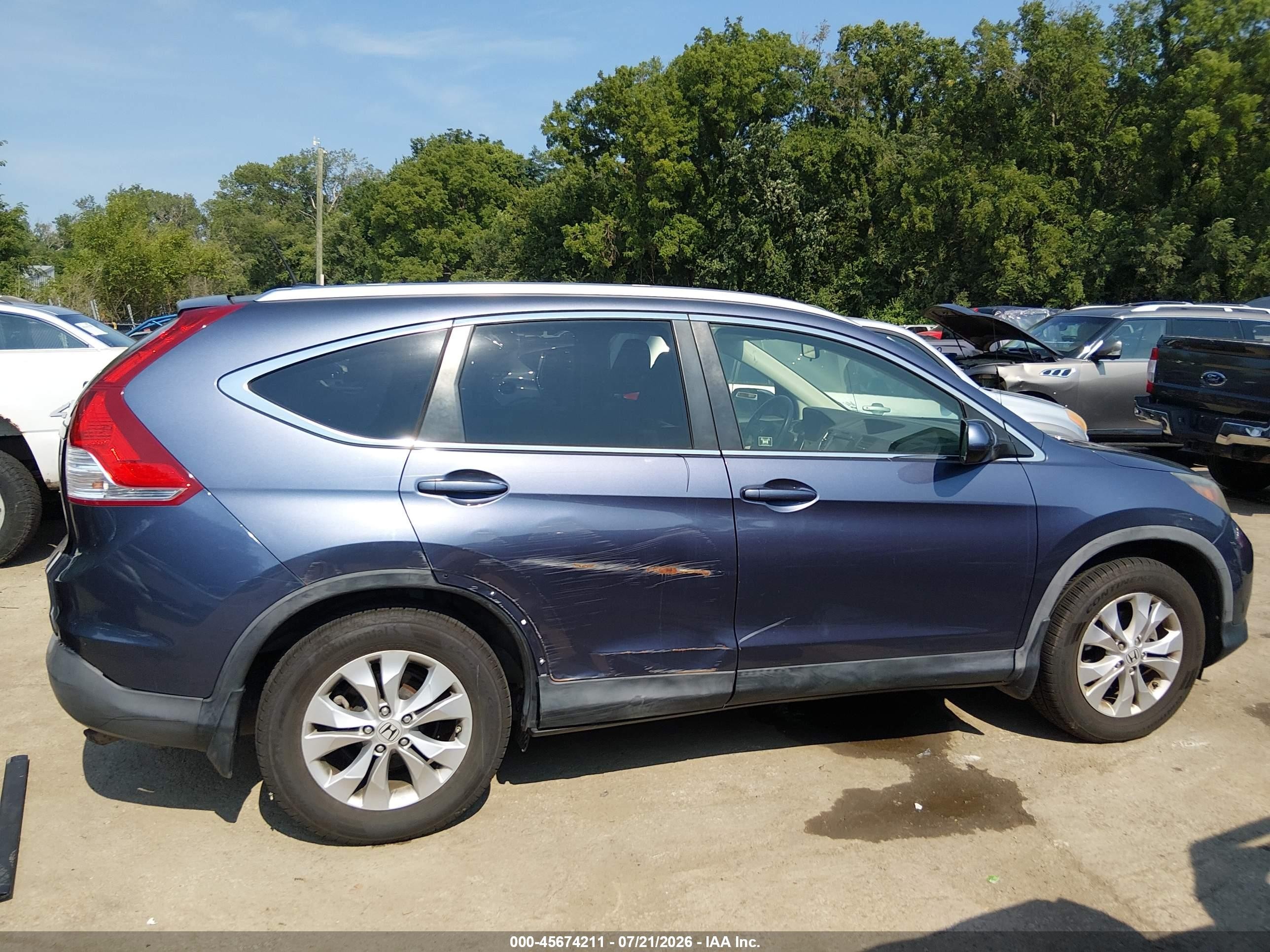2012 Honda Cr-v Ex-l Gray vin: JHLRM3H79CC010062