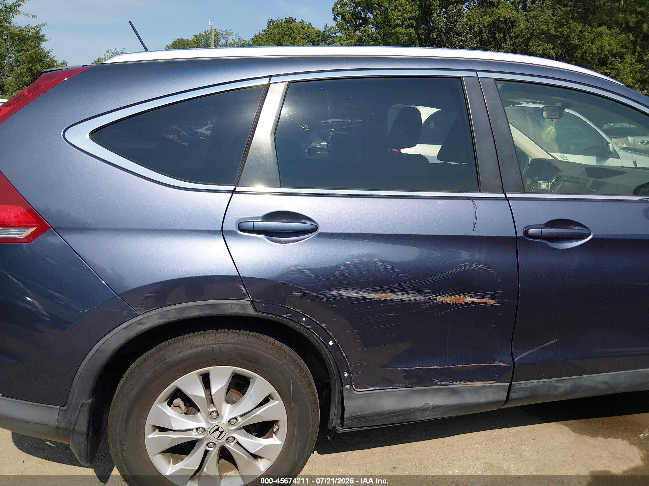 2012 Honda Cr-v Ex-l Gray vin: JHLRM3H79CC010062