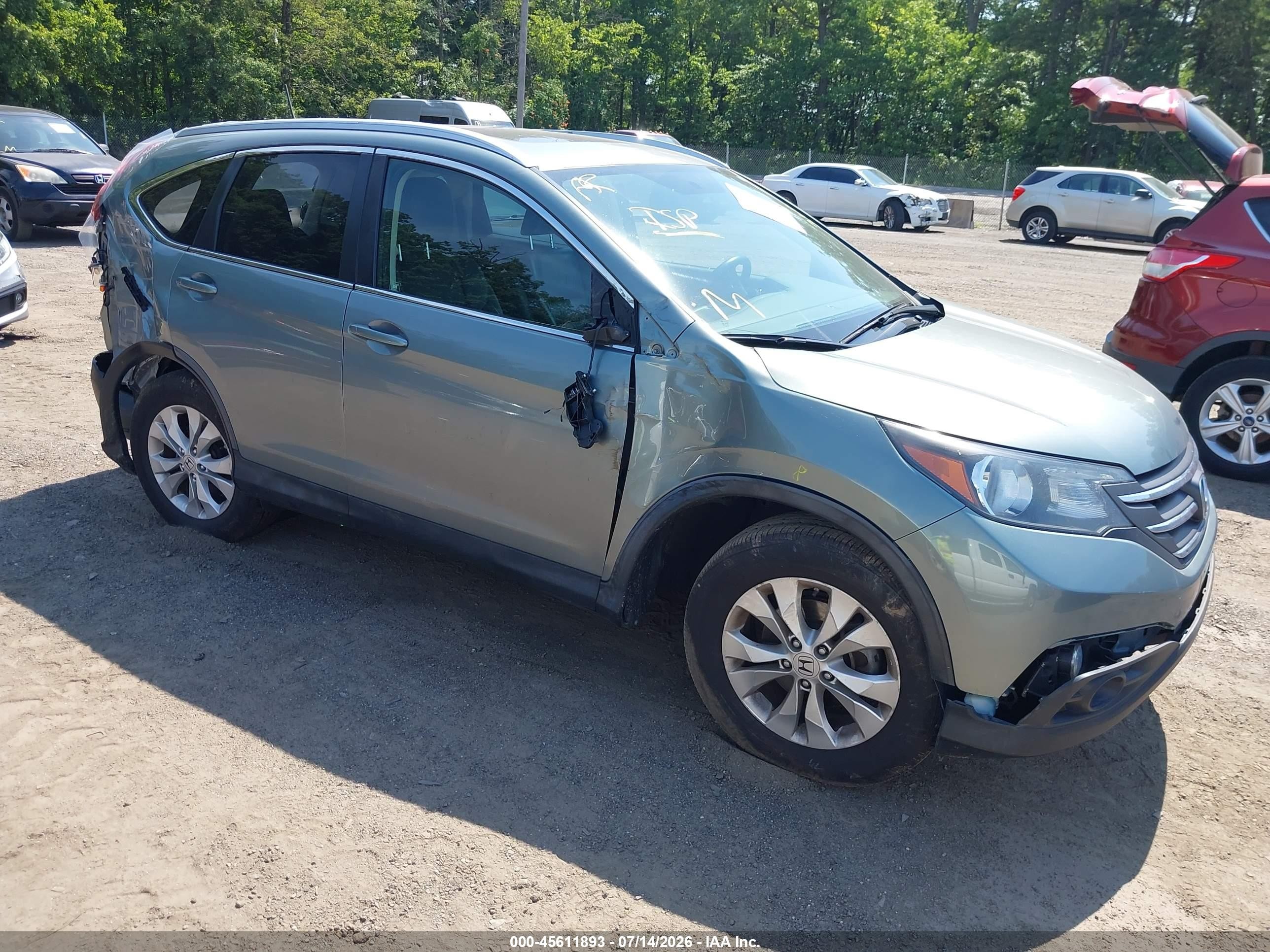 2012 Honda Cr-v Ex-l Green vin: JHLRM3H7XCC000852