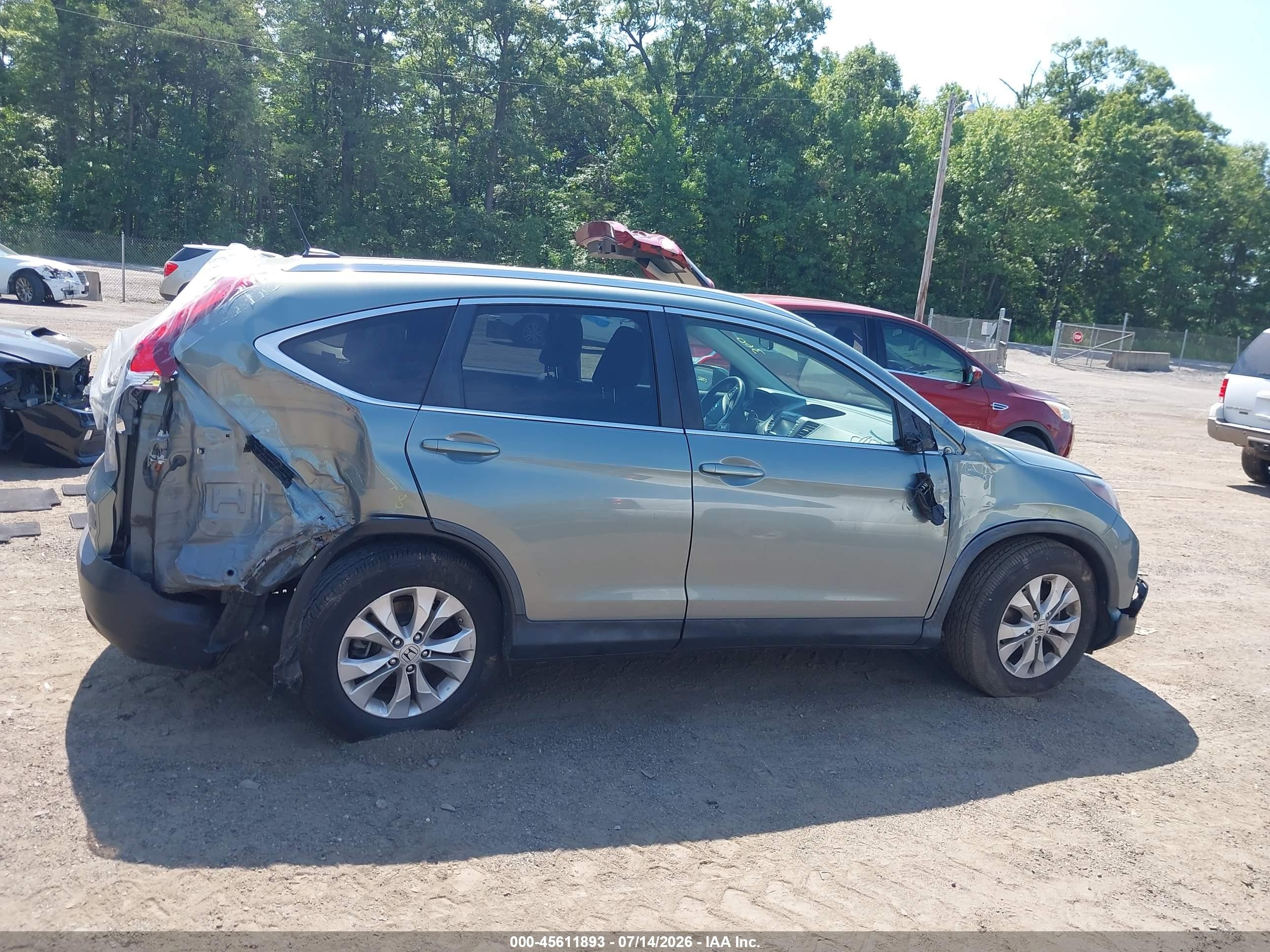 2012 Honda Cr-v Ex-l Green vin: JHLRM3H7XCC000852