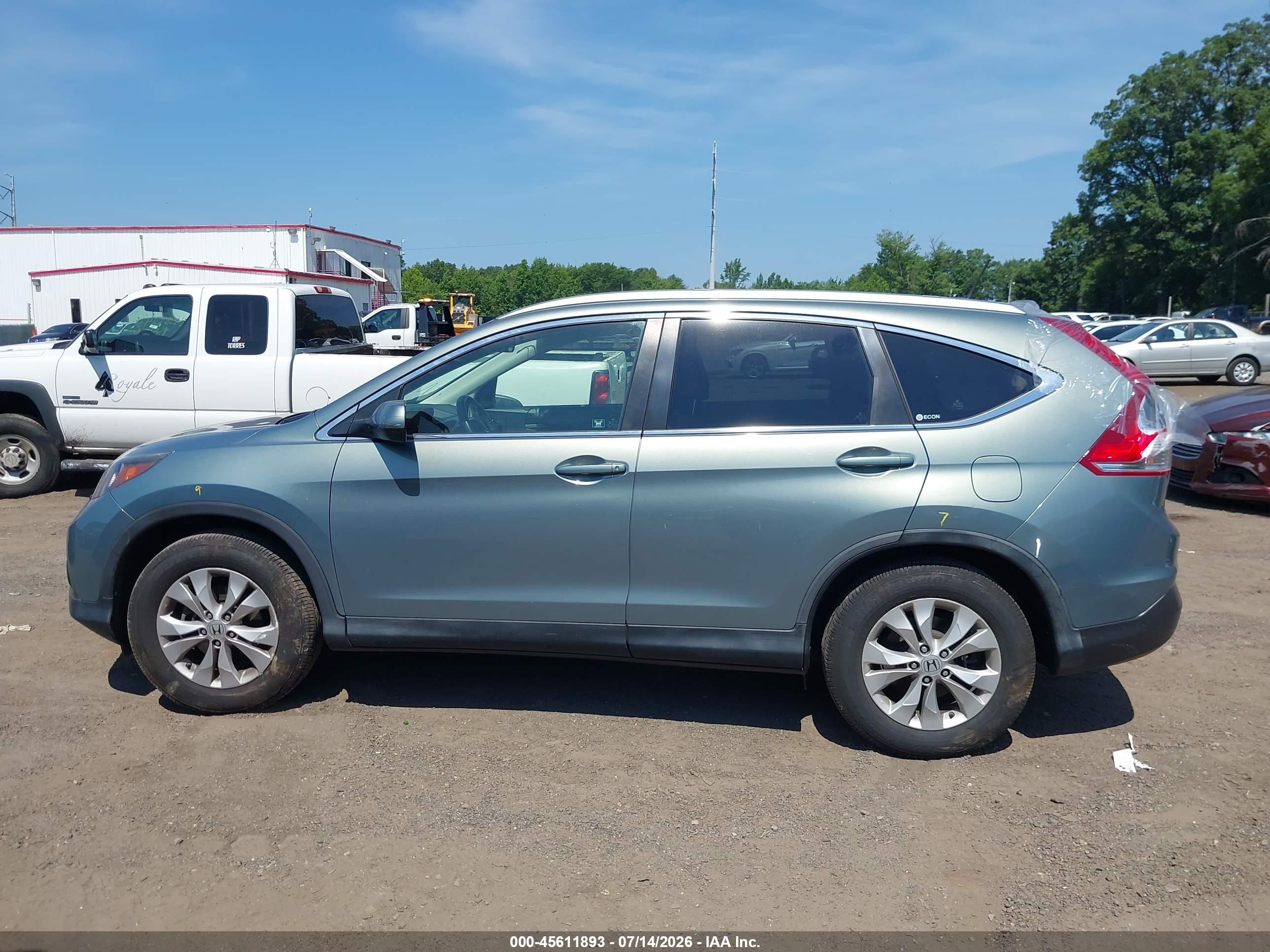 2012 Honda Cr-v Ex-l Green vin: JHLRM3H7XCC000852