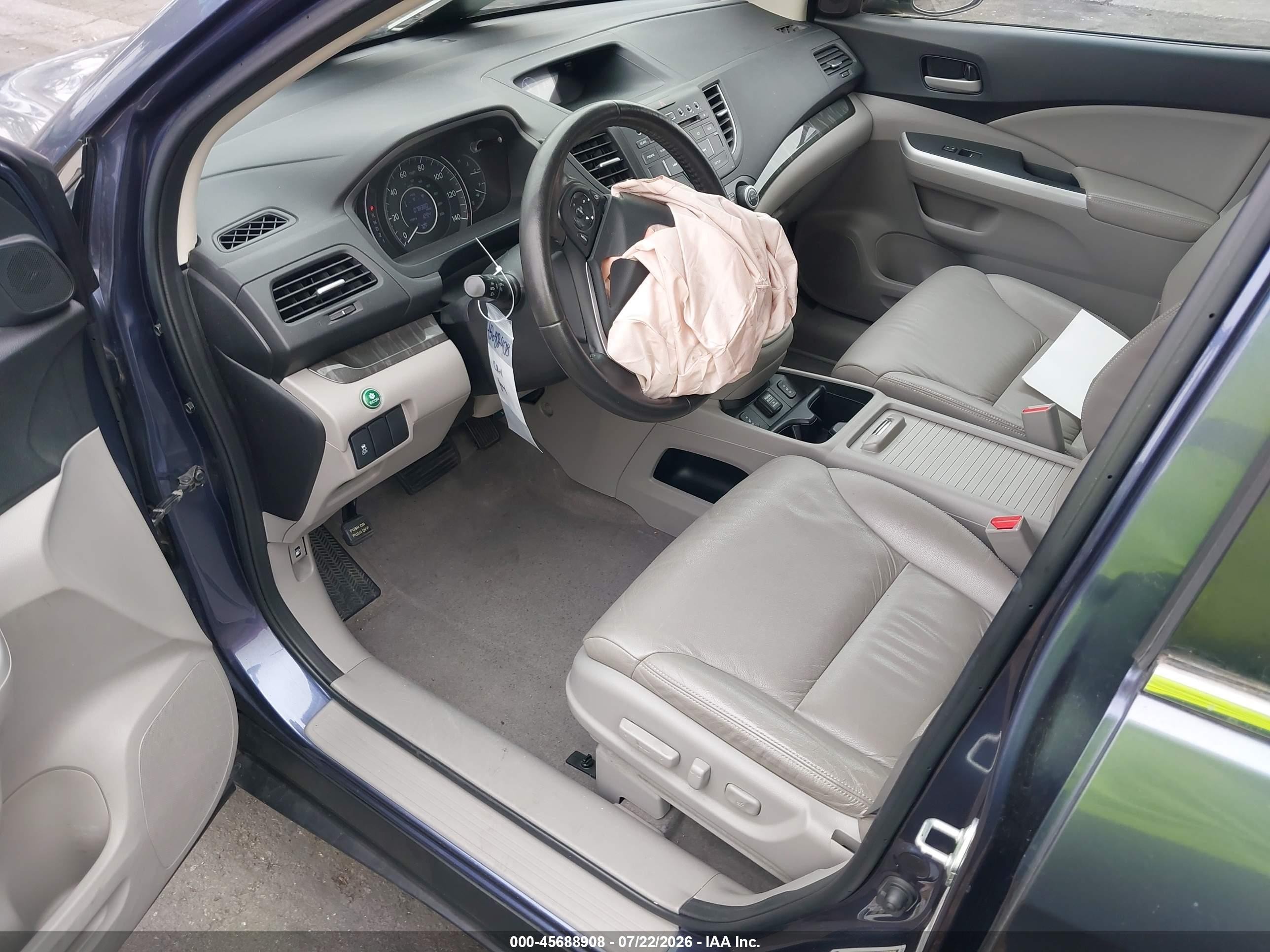 2012 Honda Cr-v Ex-l Gray vin: JHLRM3H7XCC004724