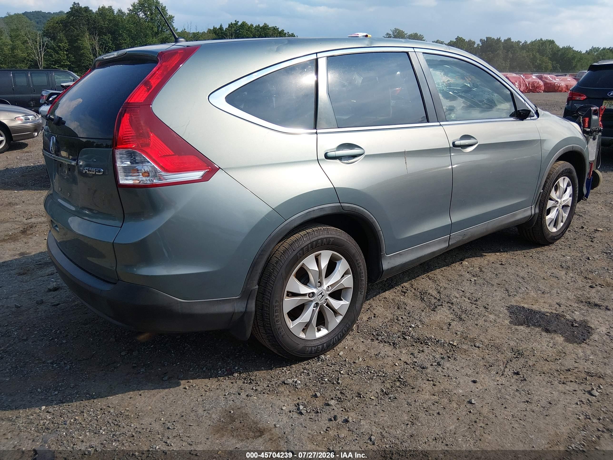2012 Honda Cr-v Ex Turquoise vin: JHLRM4H56CC017720