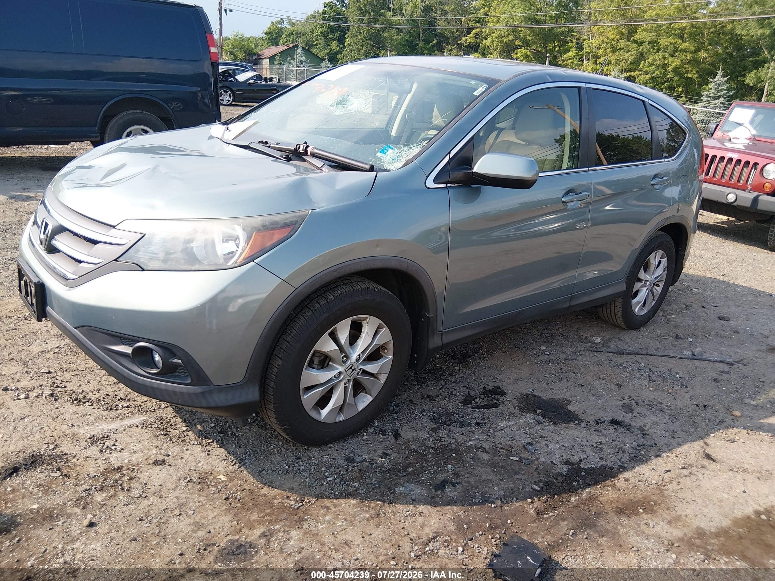 2012 Honda Cr-v Ex Turquoise vin: JHLRM4H56CC017720