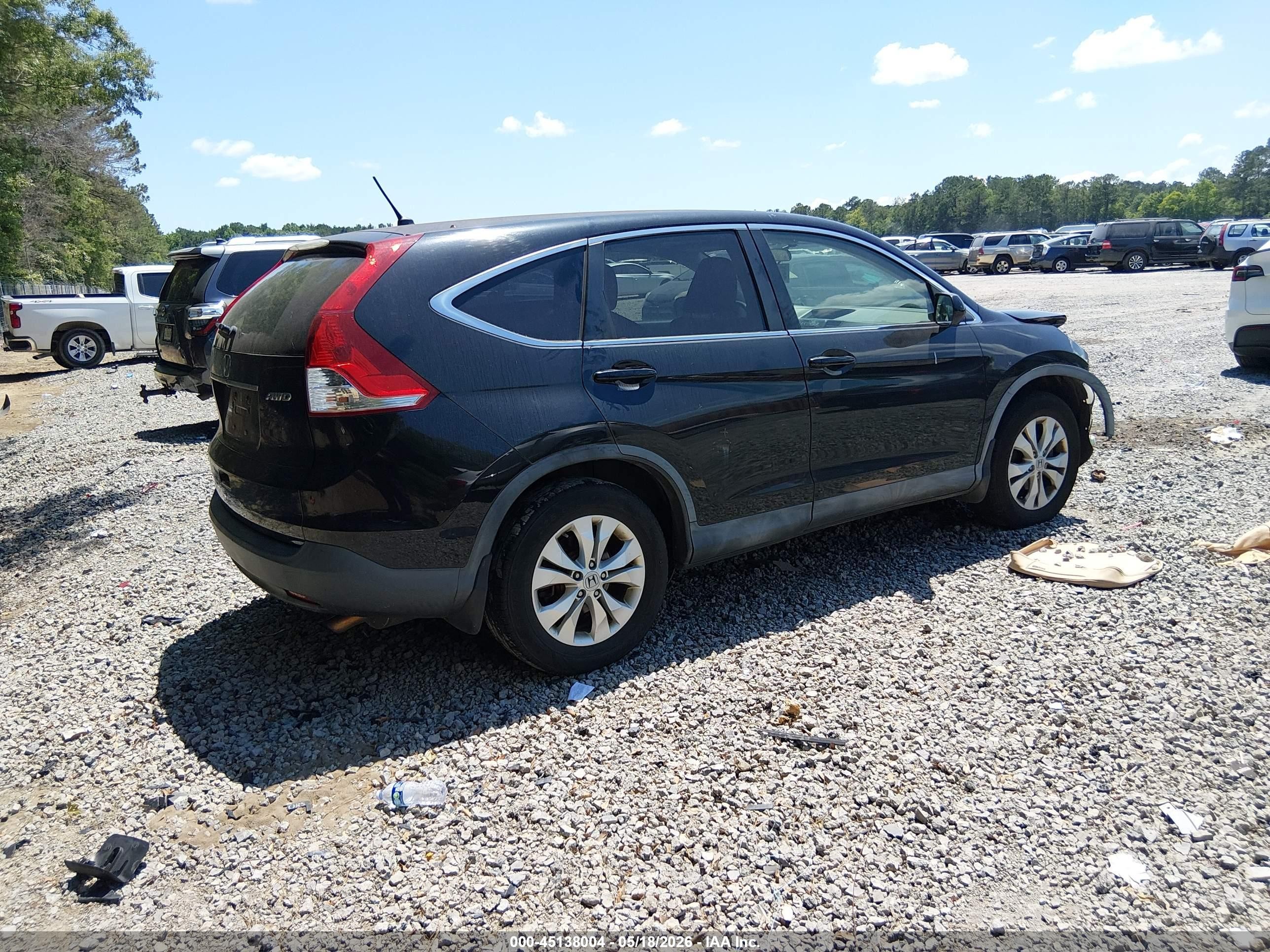2012 Honda Cr-v Ex Black vin: JHLRM4H58CC016018