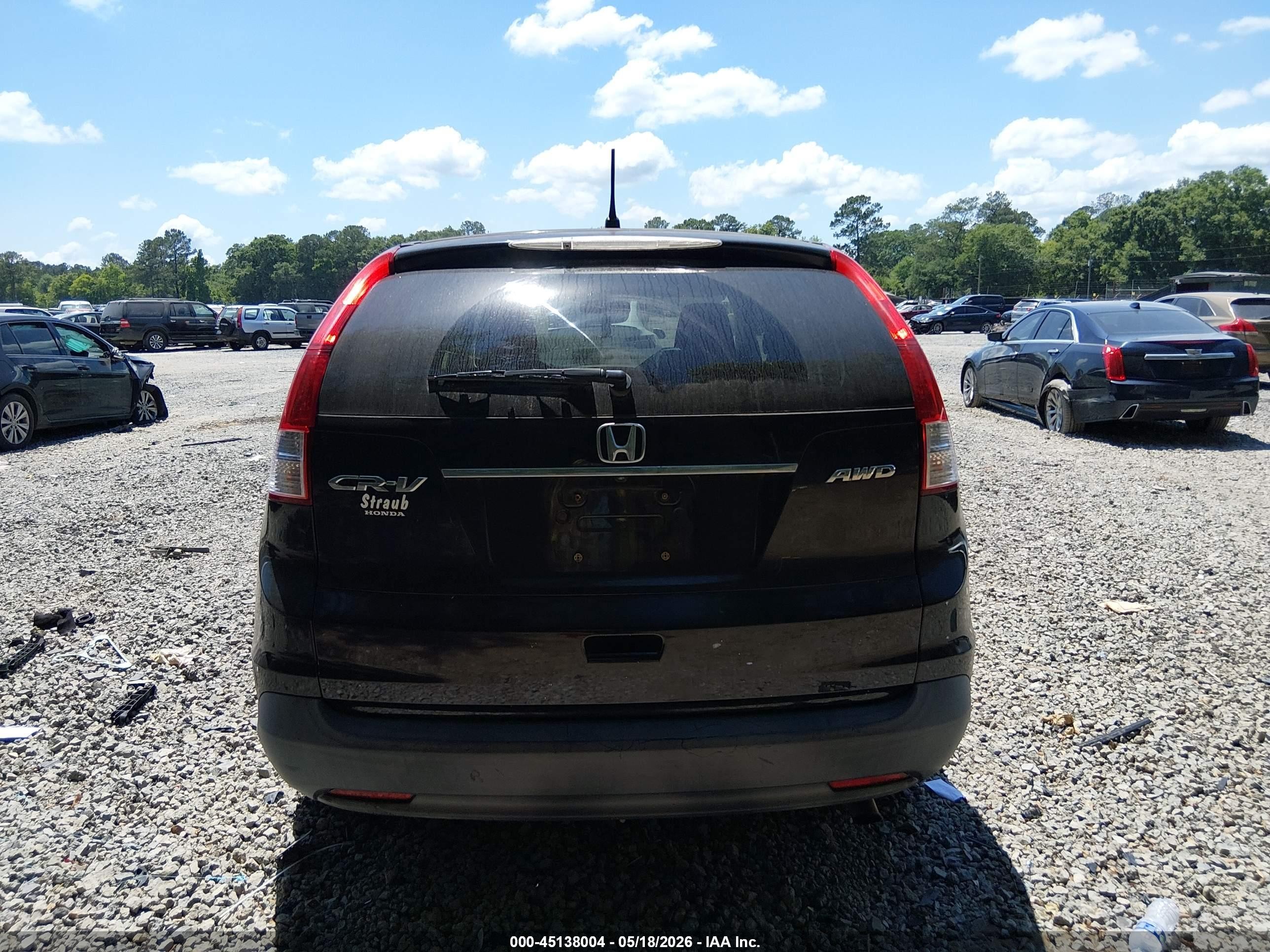 2012 Honda Cr-v Ex Black vin: JHLRM4H58CC016018