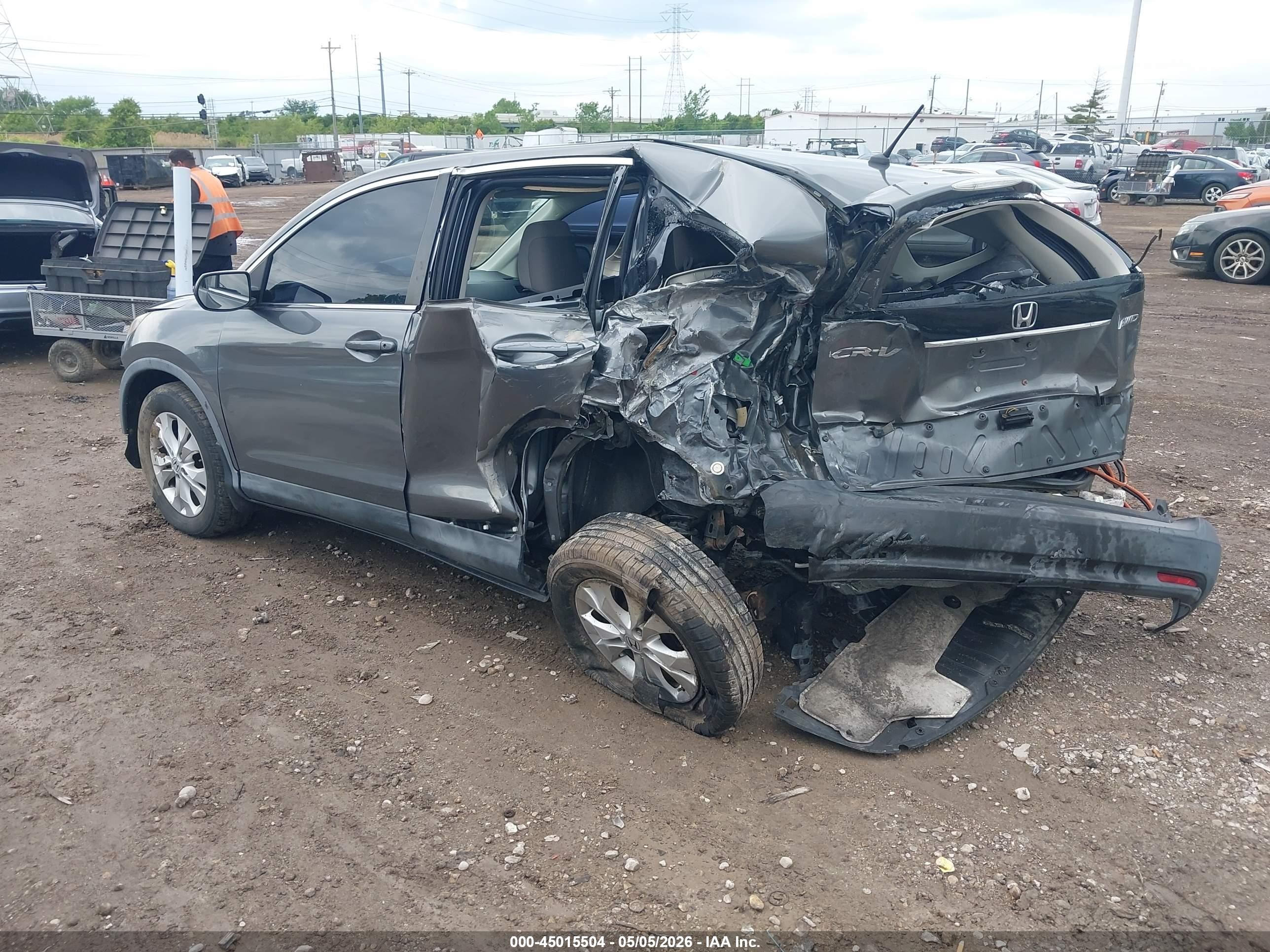 2012 Honda Cr-v Ex Серый vin: JHLRM4H58CC020537